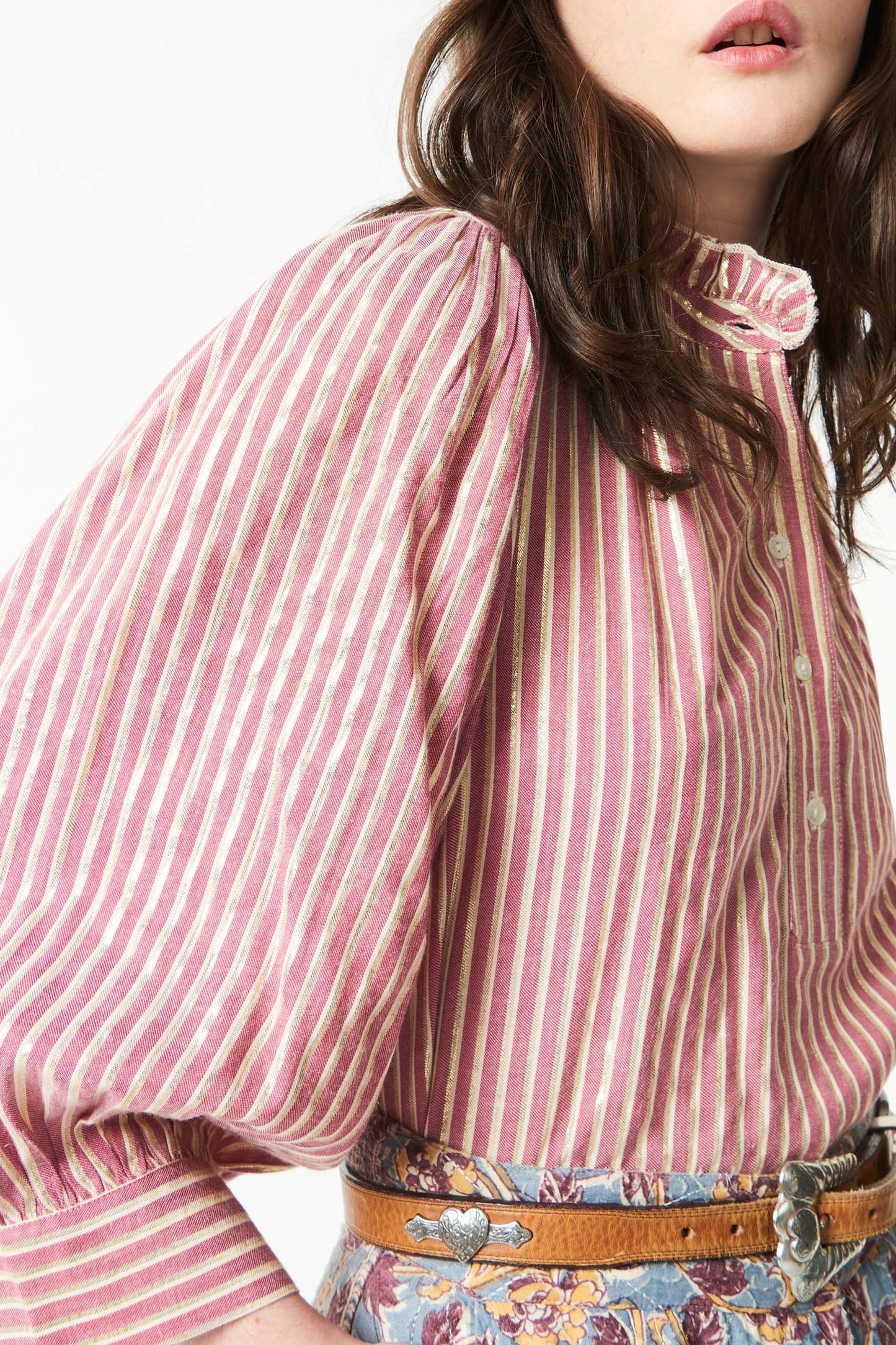 Meela striped blouse - Red