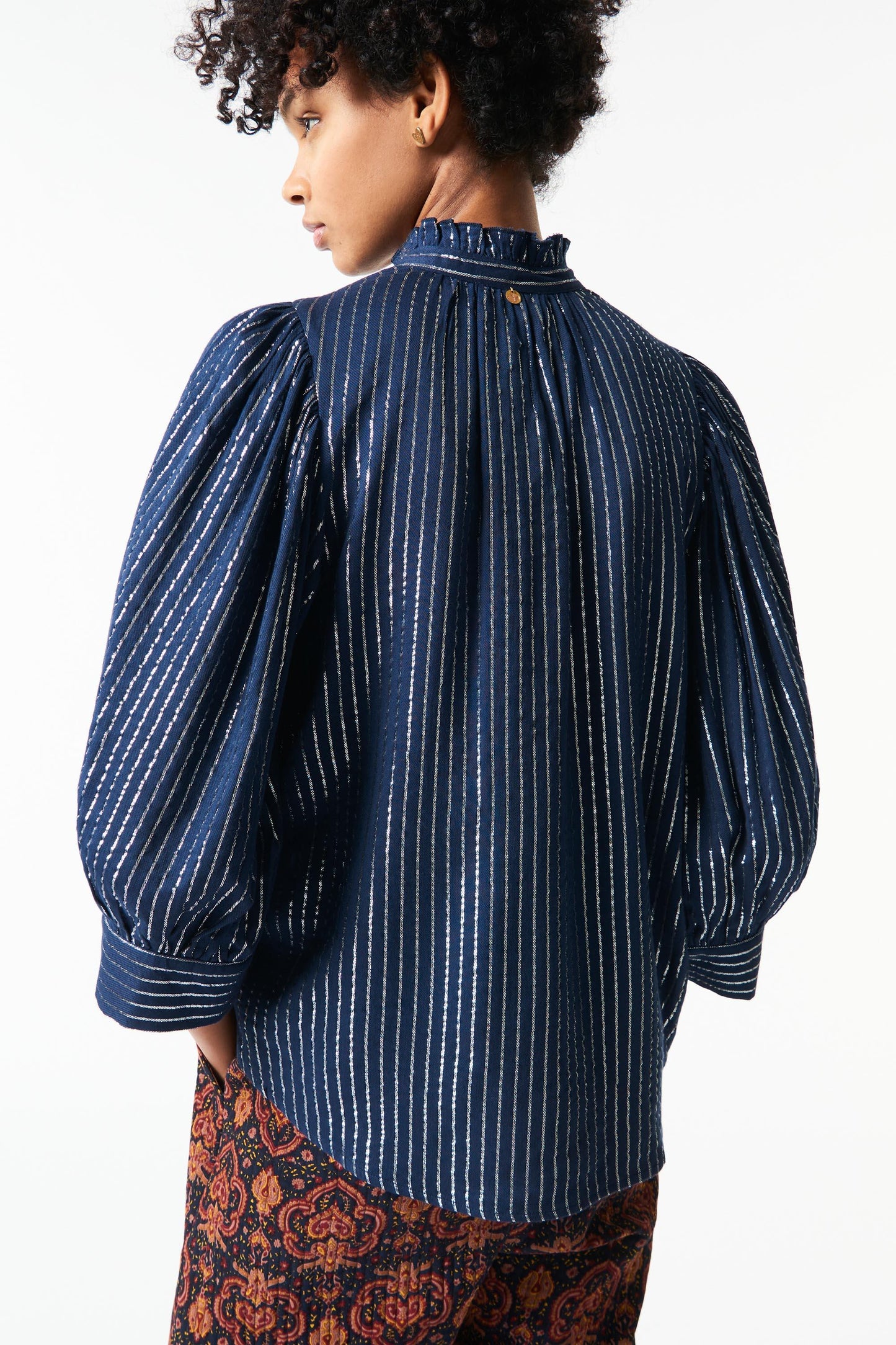 Meela striped blouse - Navy