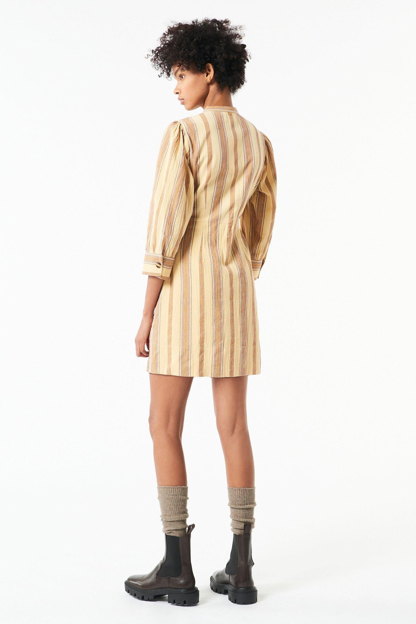 Matis embroidered mini dress - Beige