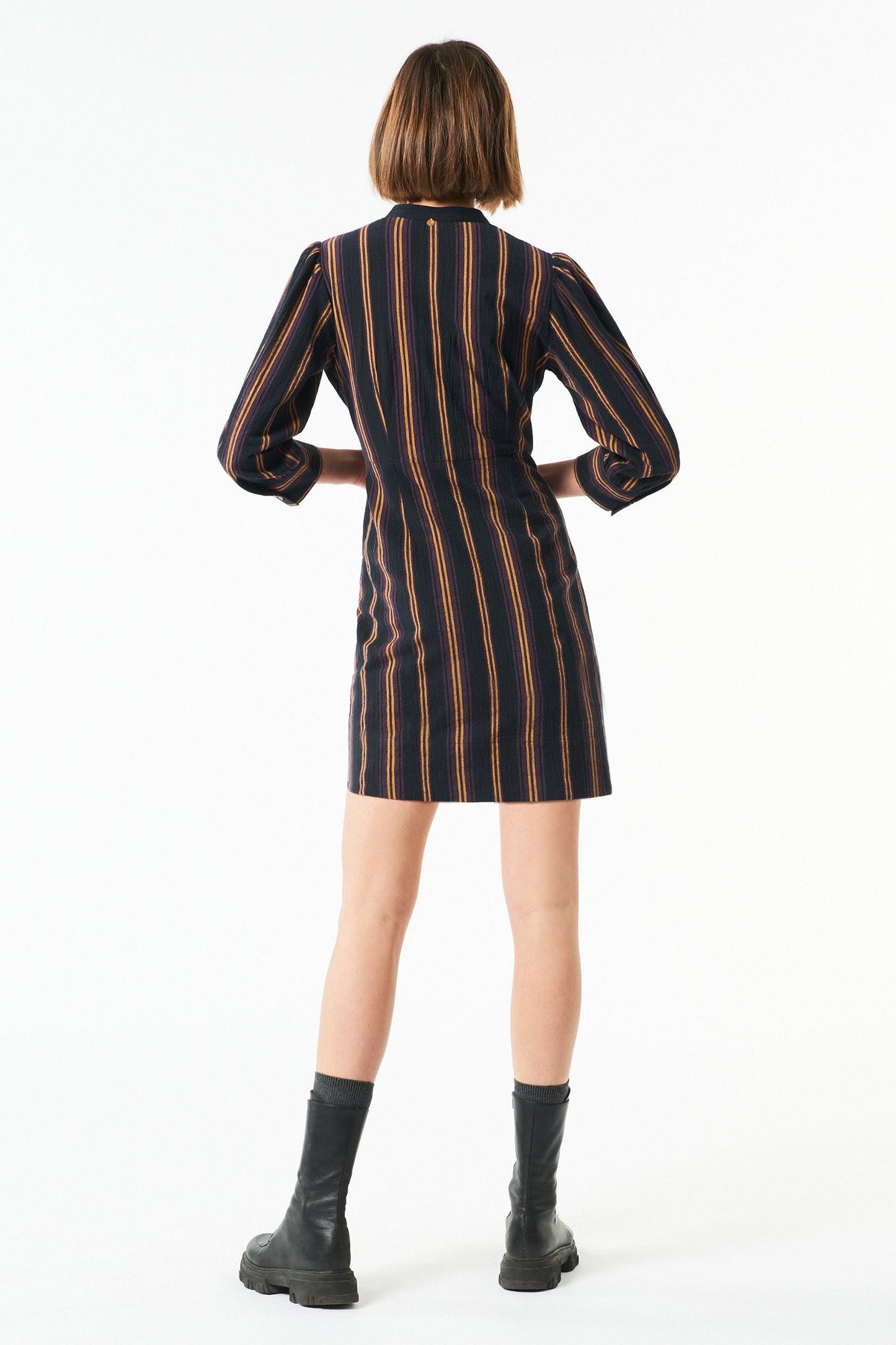 Matis embroidered mini dress - Black