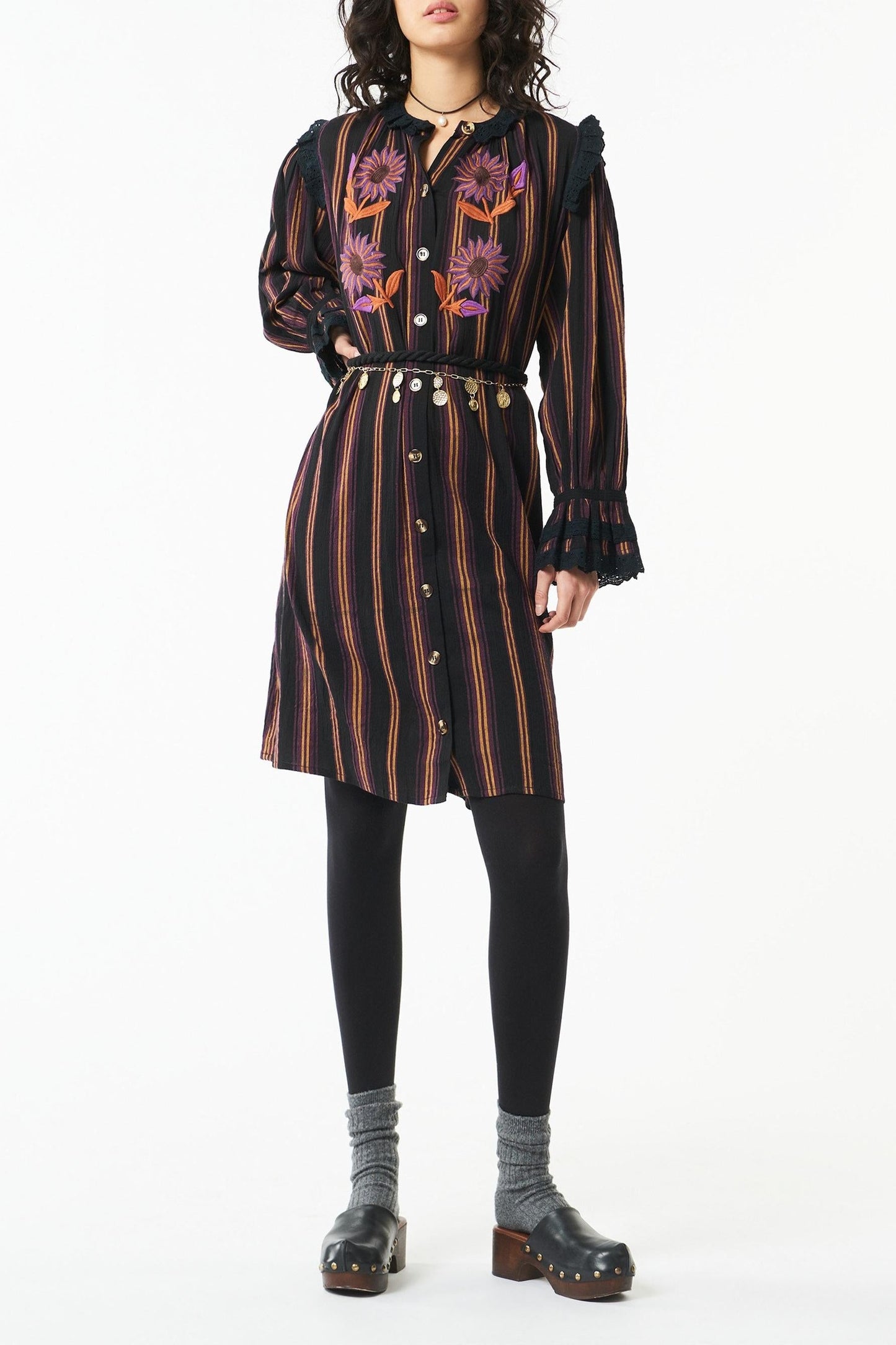 Matis embroidered dress - Black