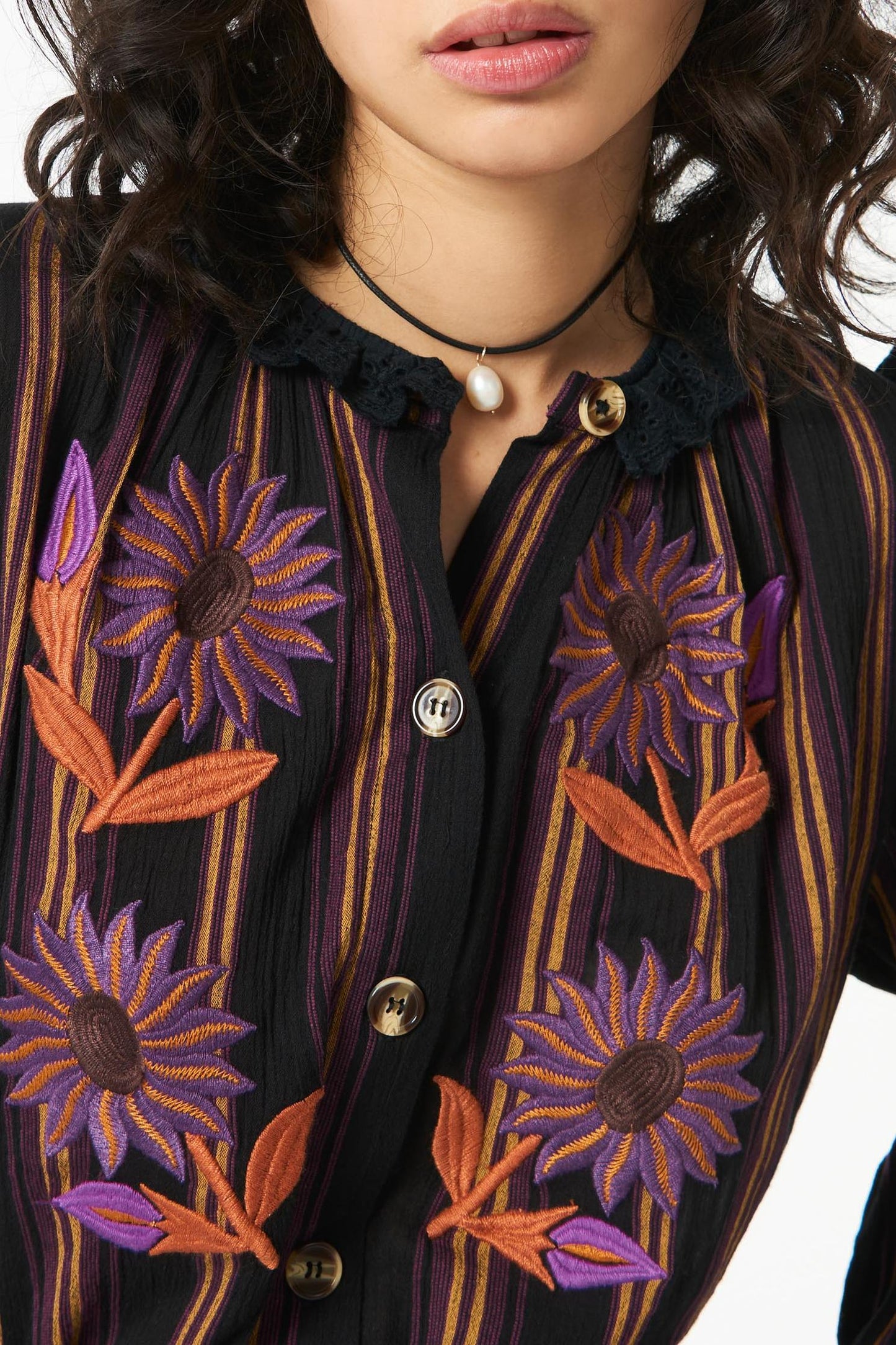 Matis embroidered dress - Black