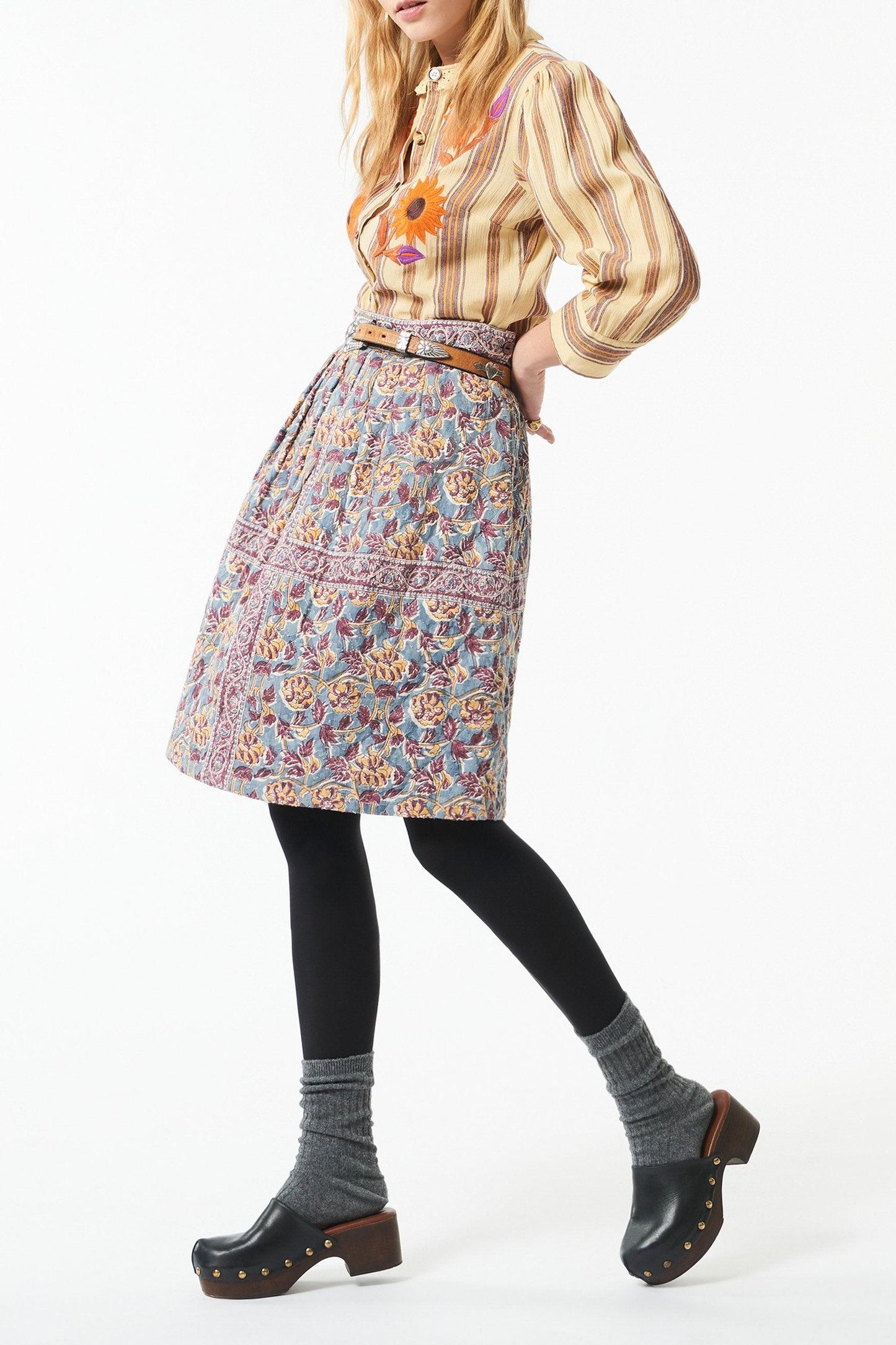 Matis embroidered shirt - Beige