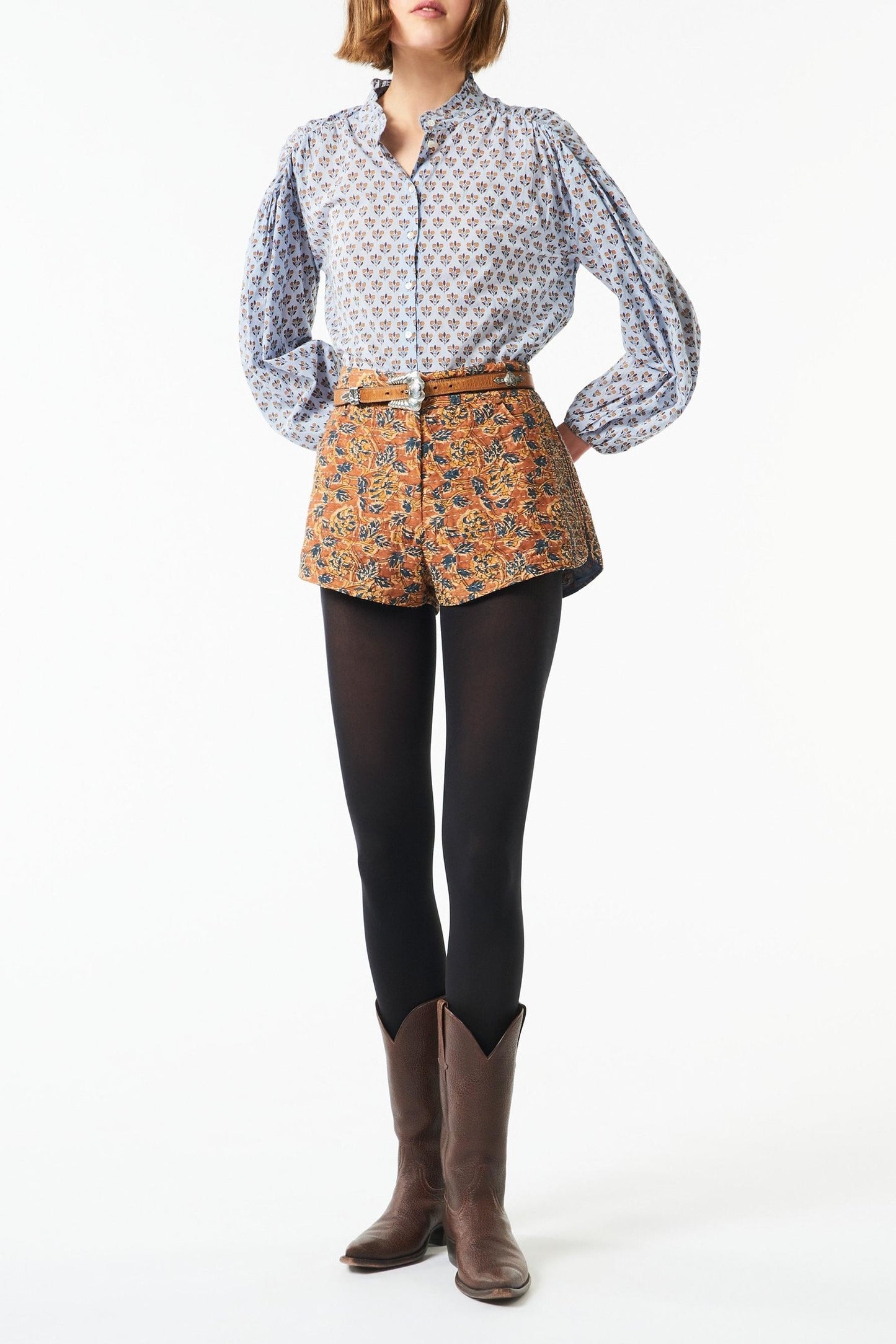 Lalo flowing printed blouse - Blue