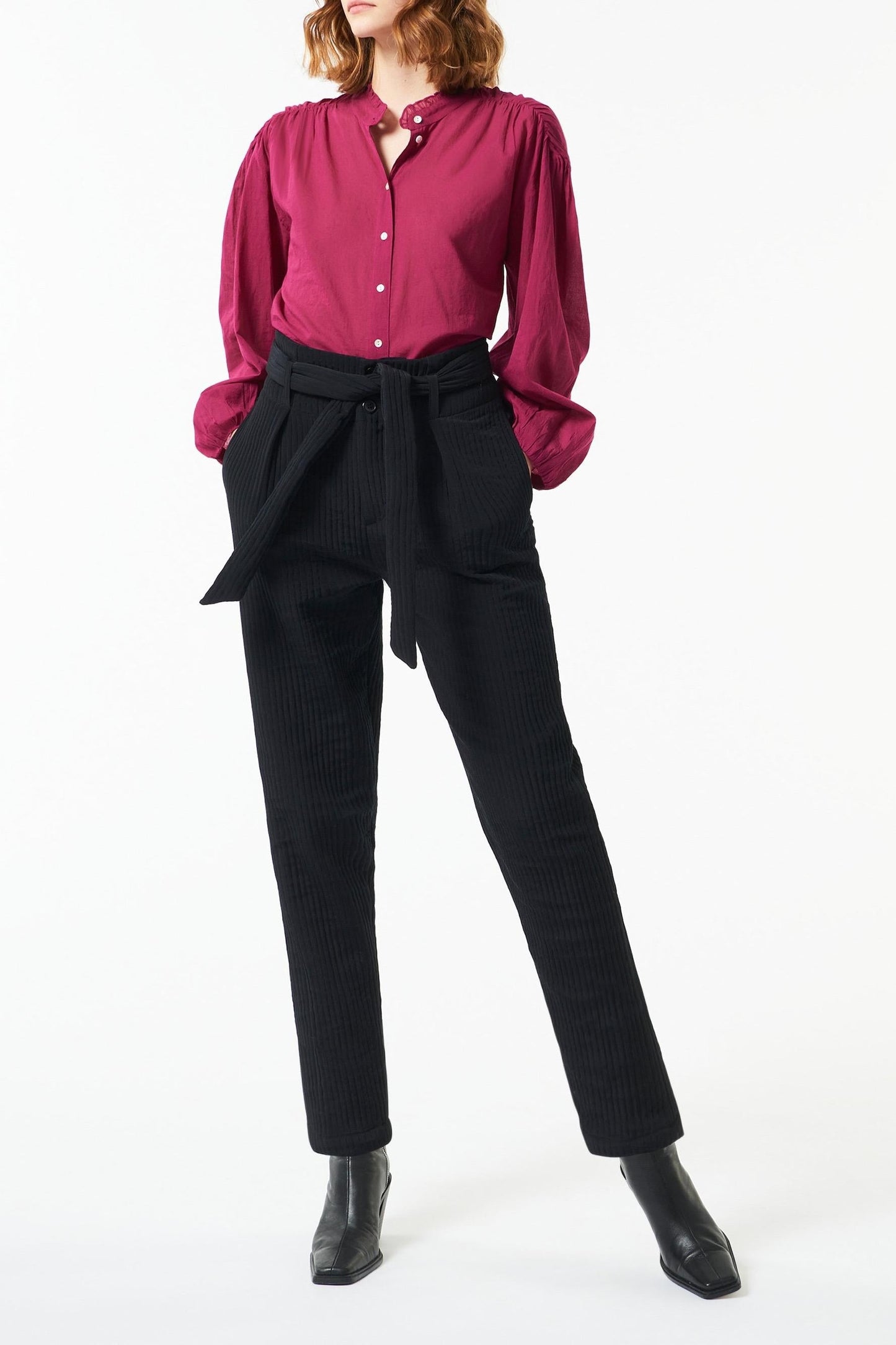 Lalo flowing blouse - Berry