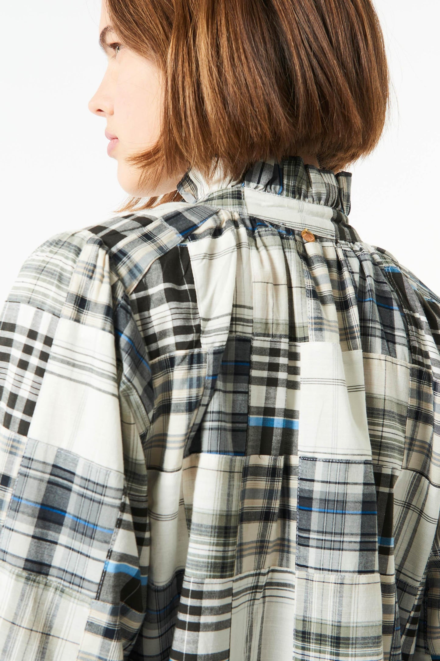 Jerro patchwork dress - Cream