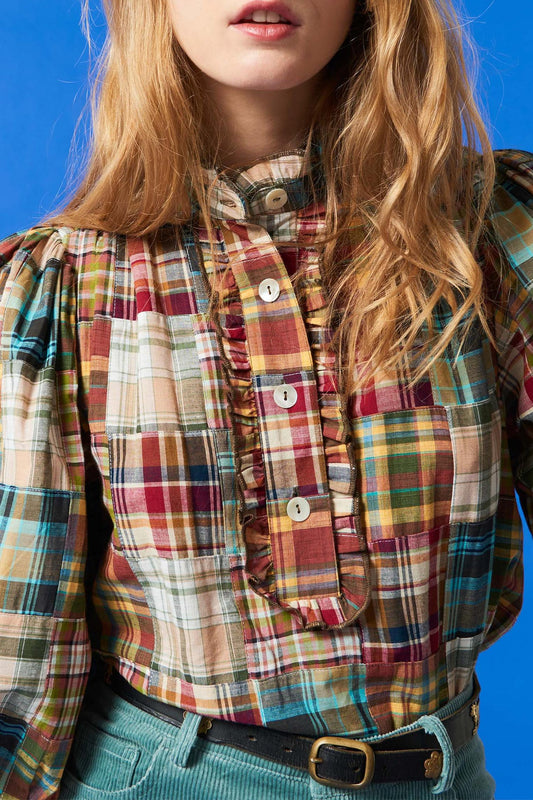 Patchwork blouse Jerro - multicolore