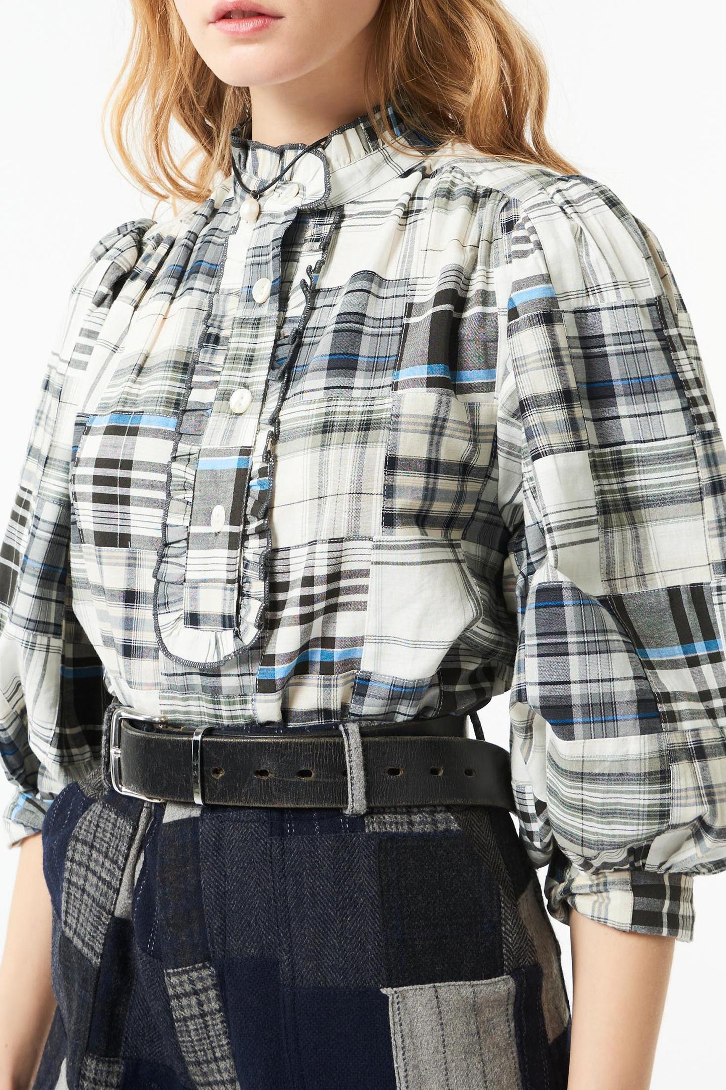 Jerro patchwork blouse - Cream