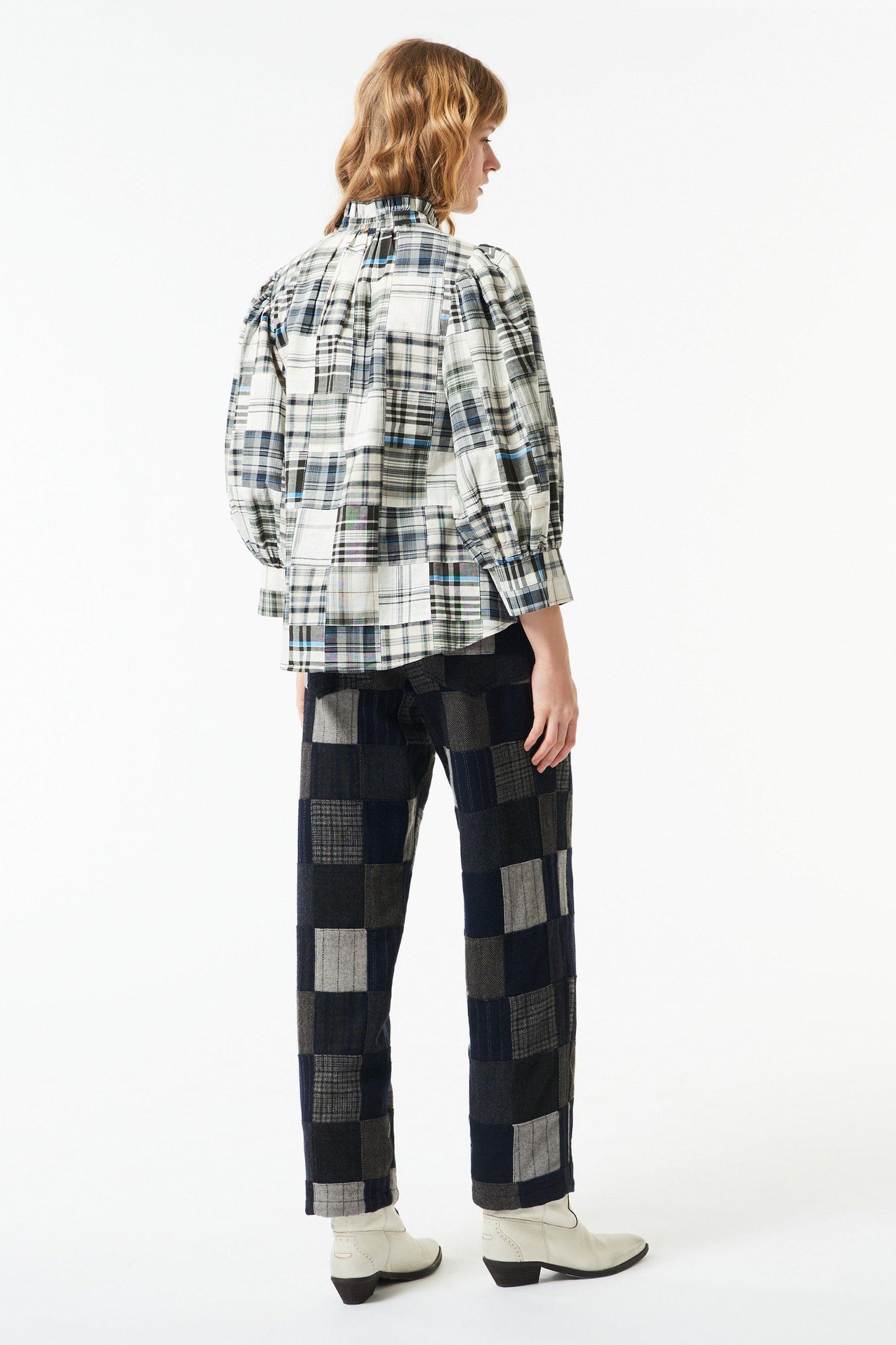 Jerro patchwork blouse - Cream