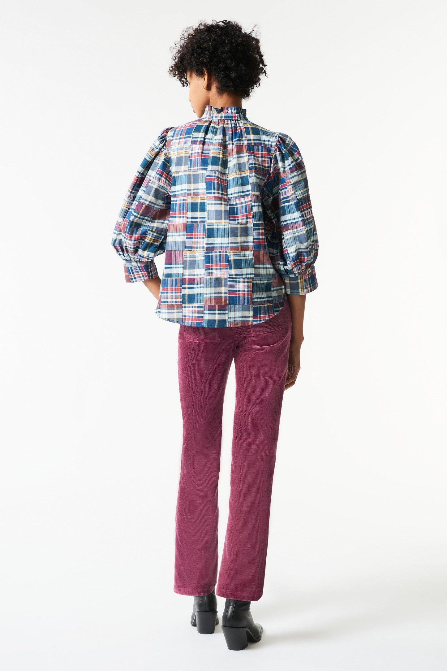 Jerro patchwork blouse - Blue