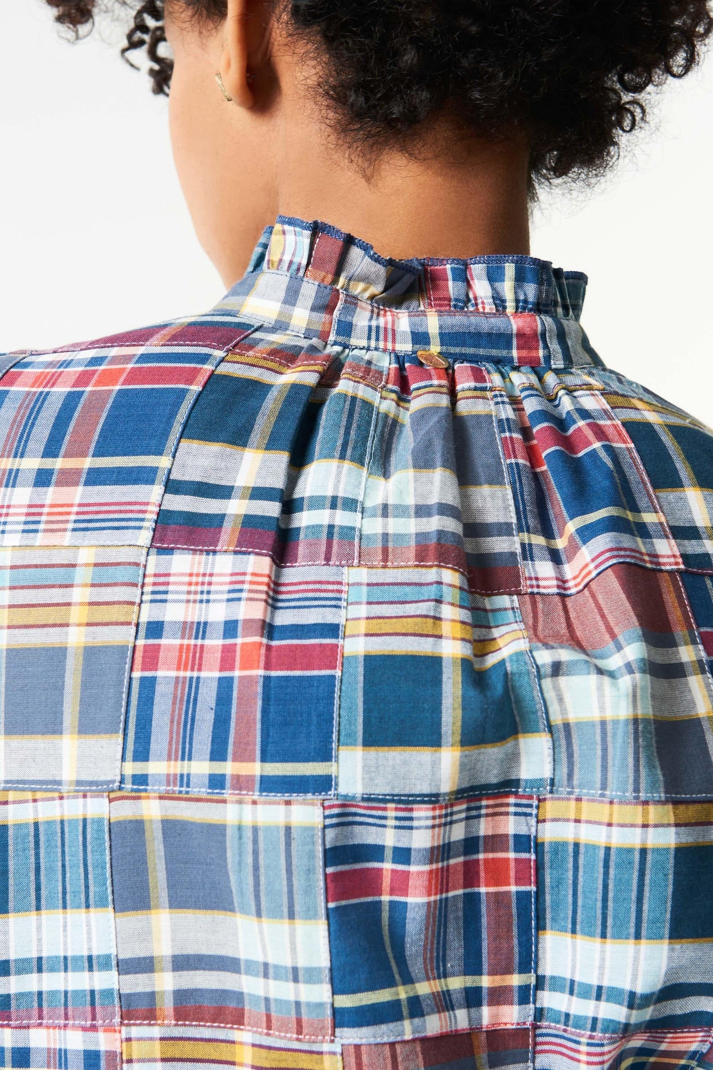 Jerro patchwork blouse - Blue