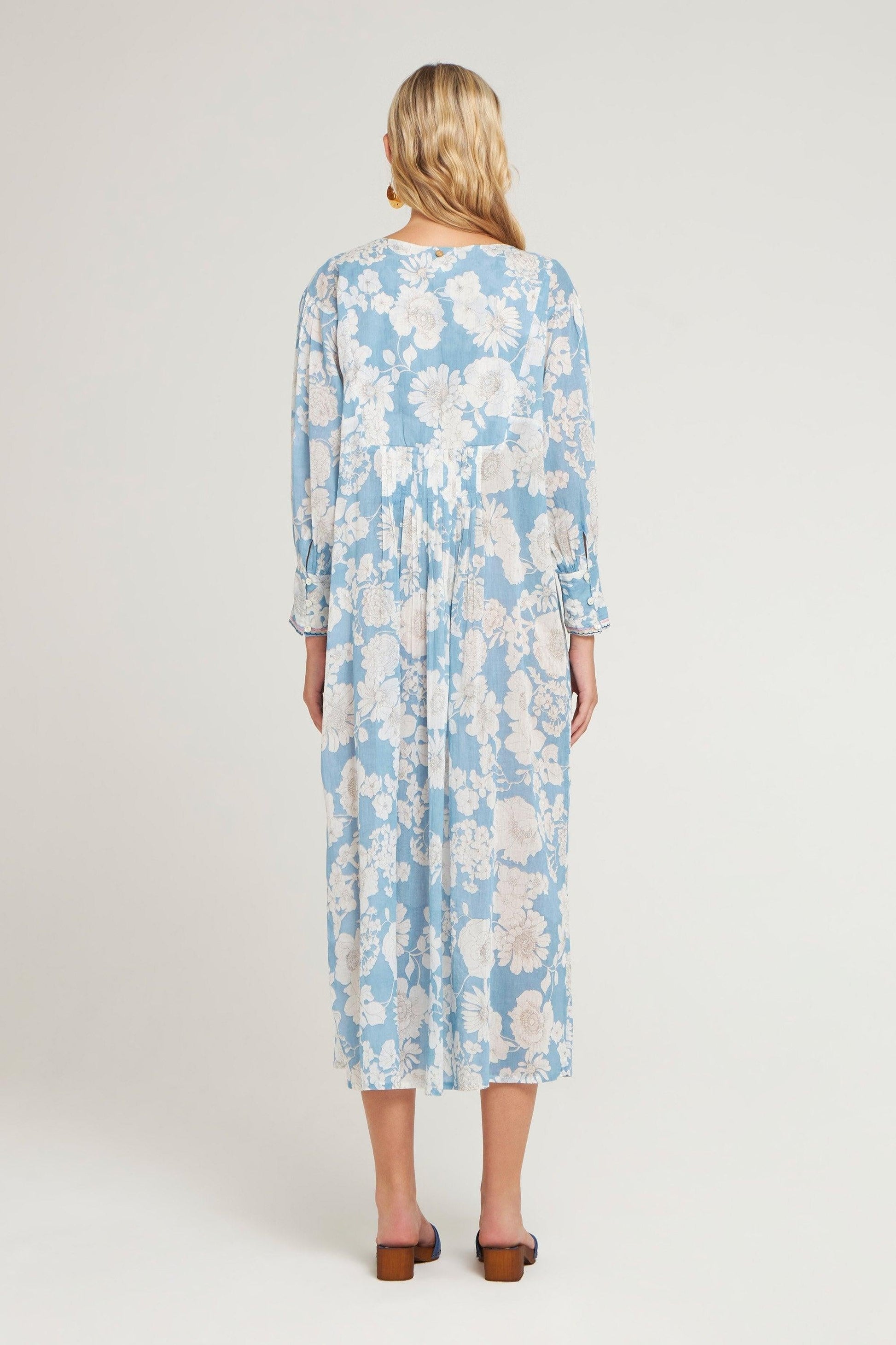Robe longue brodée Peony