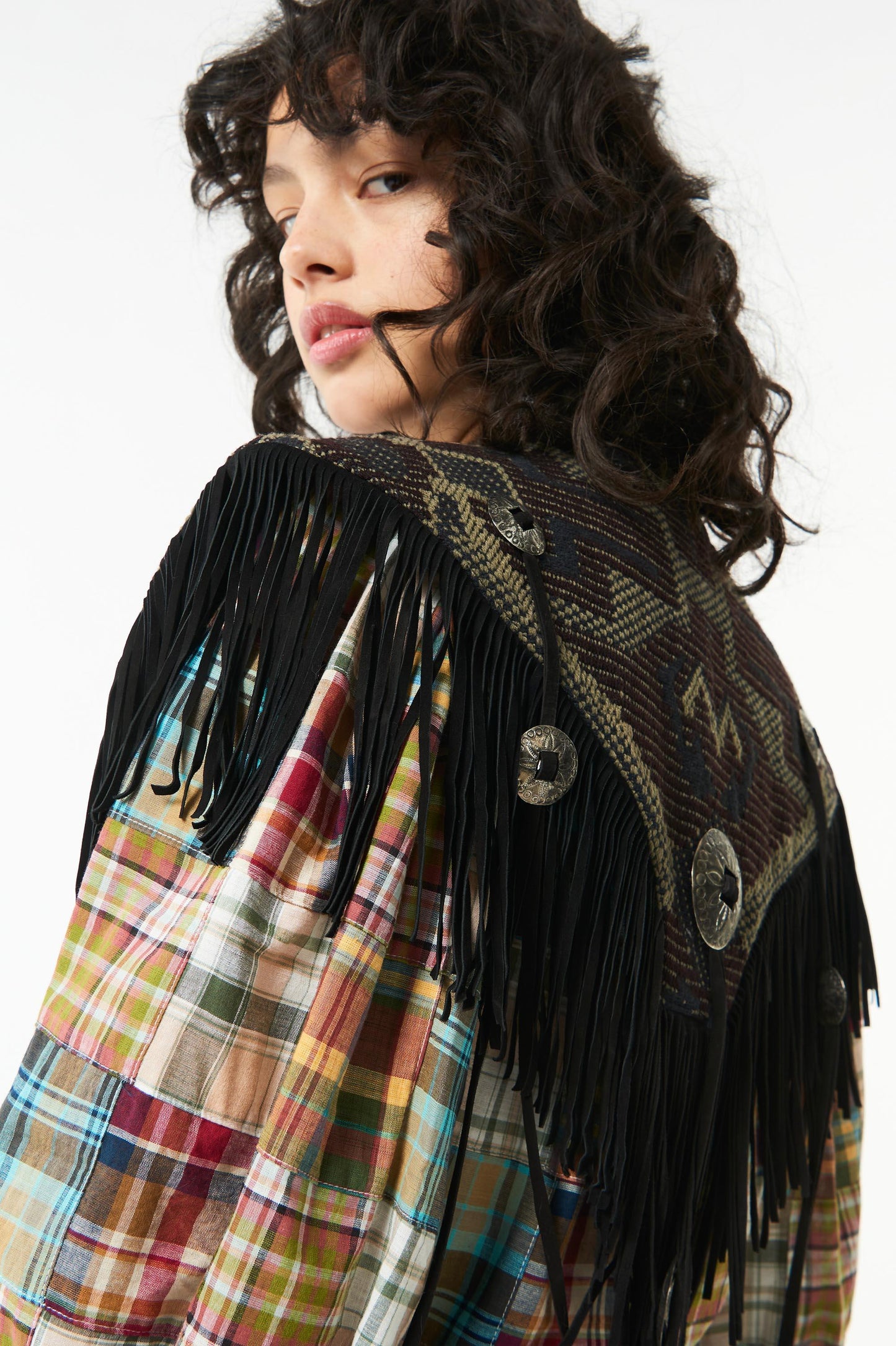 Jacky fringed shrug