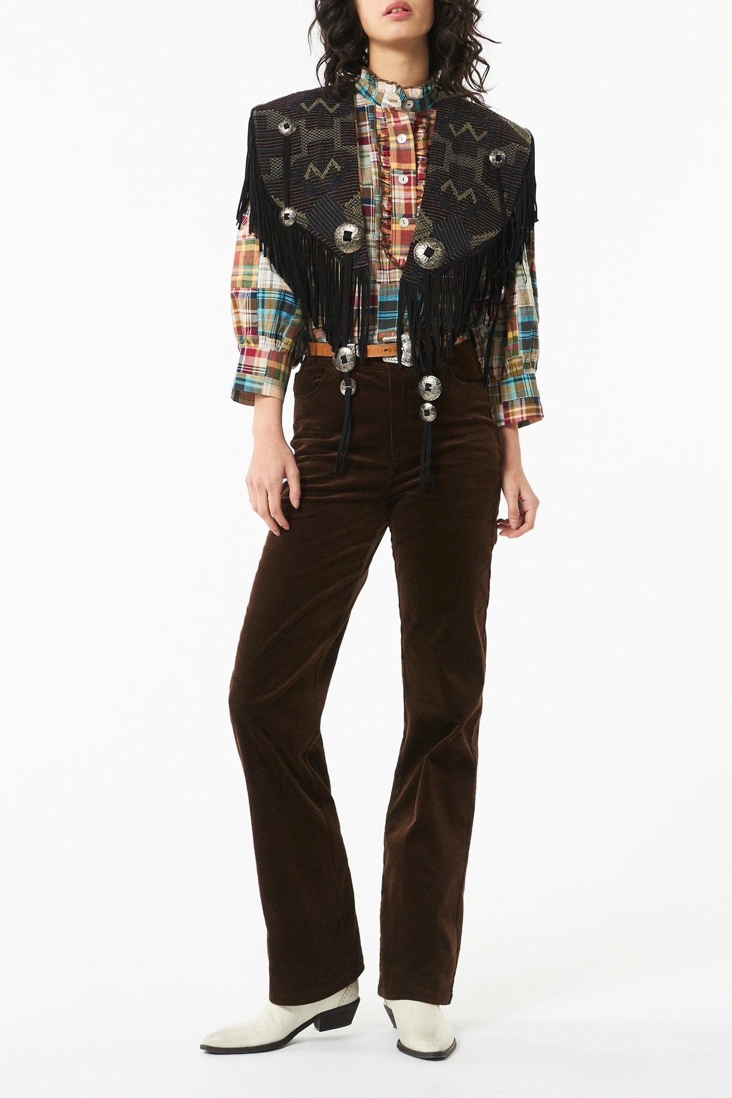Jacky fringed shrug