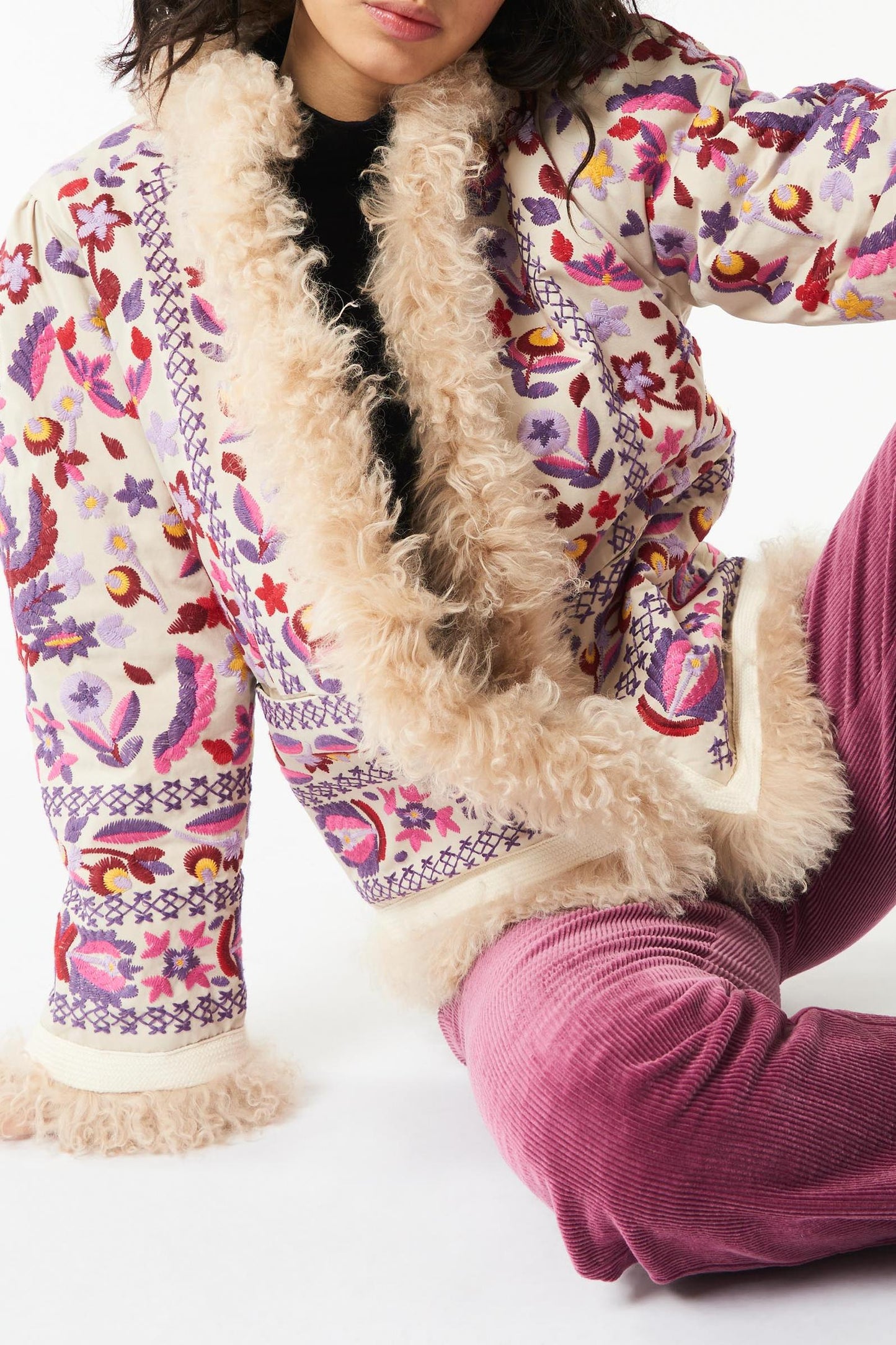 Huga fur jacket - Beige