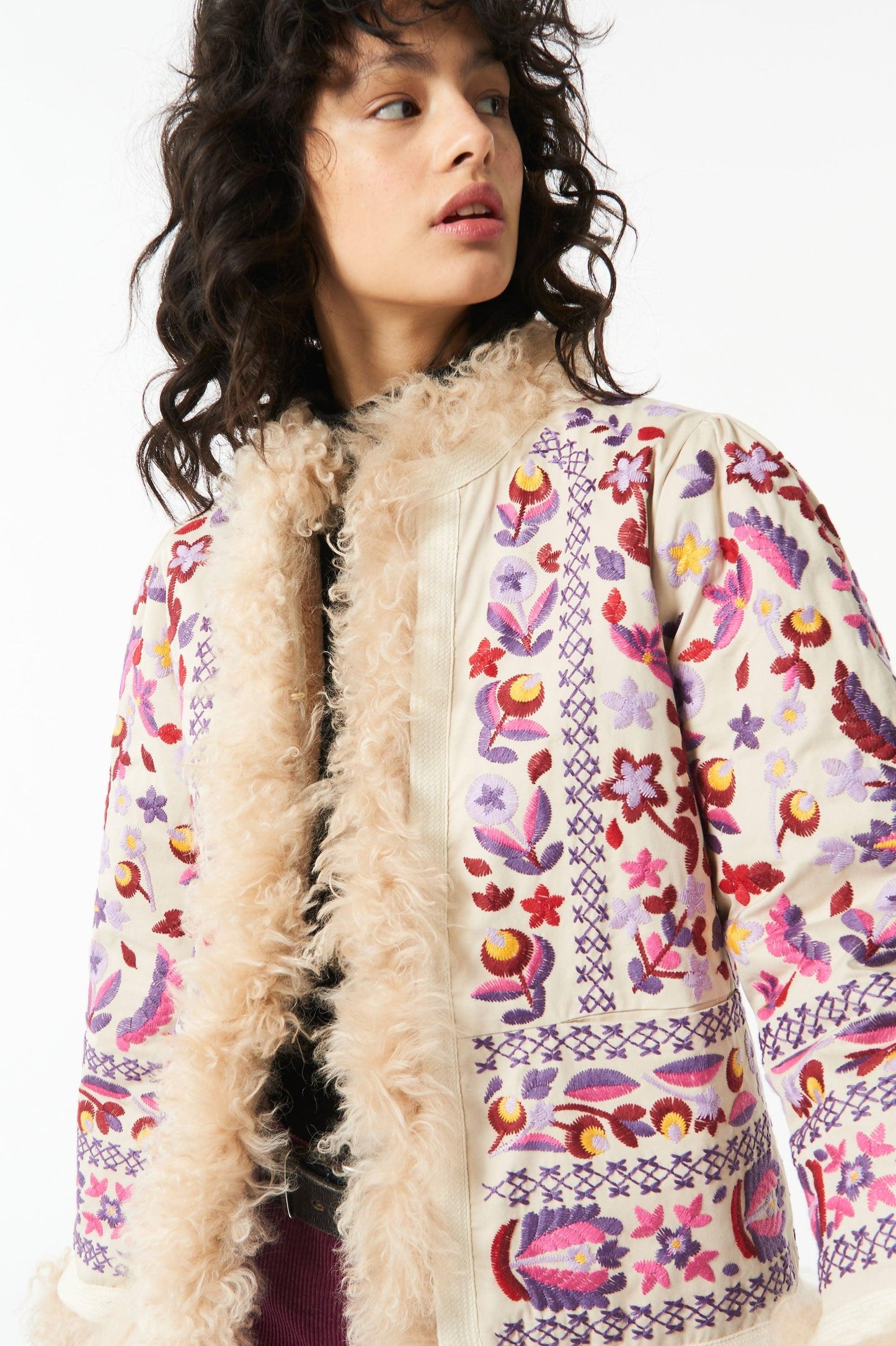 Huga fur jacket - Beige