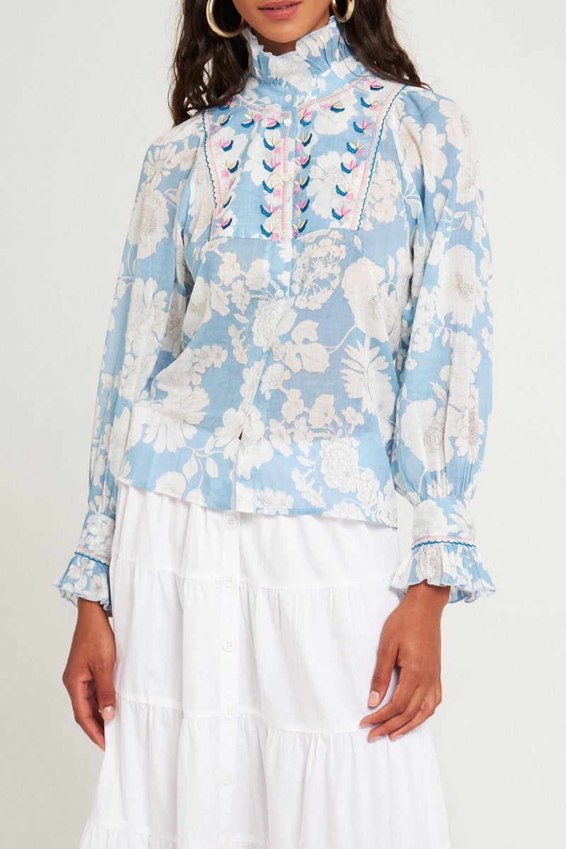 Blouse brodée Peony