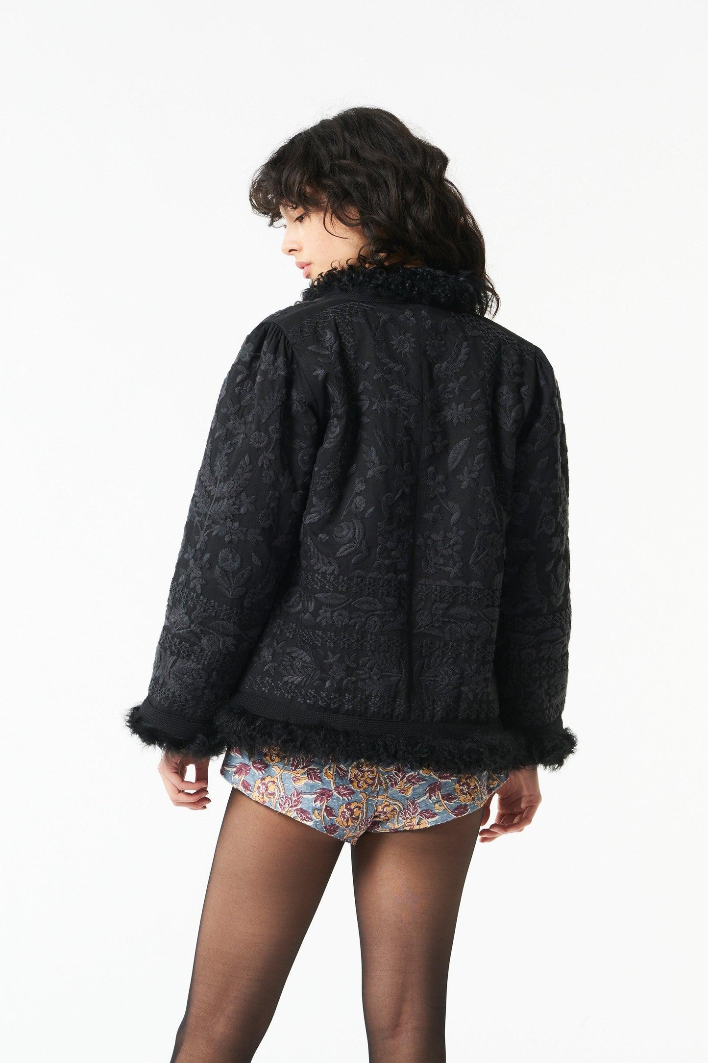Huga fur jacket - Black