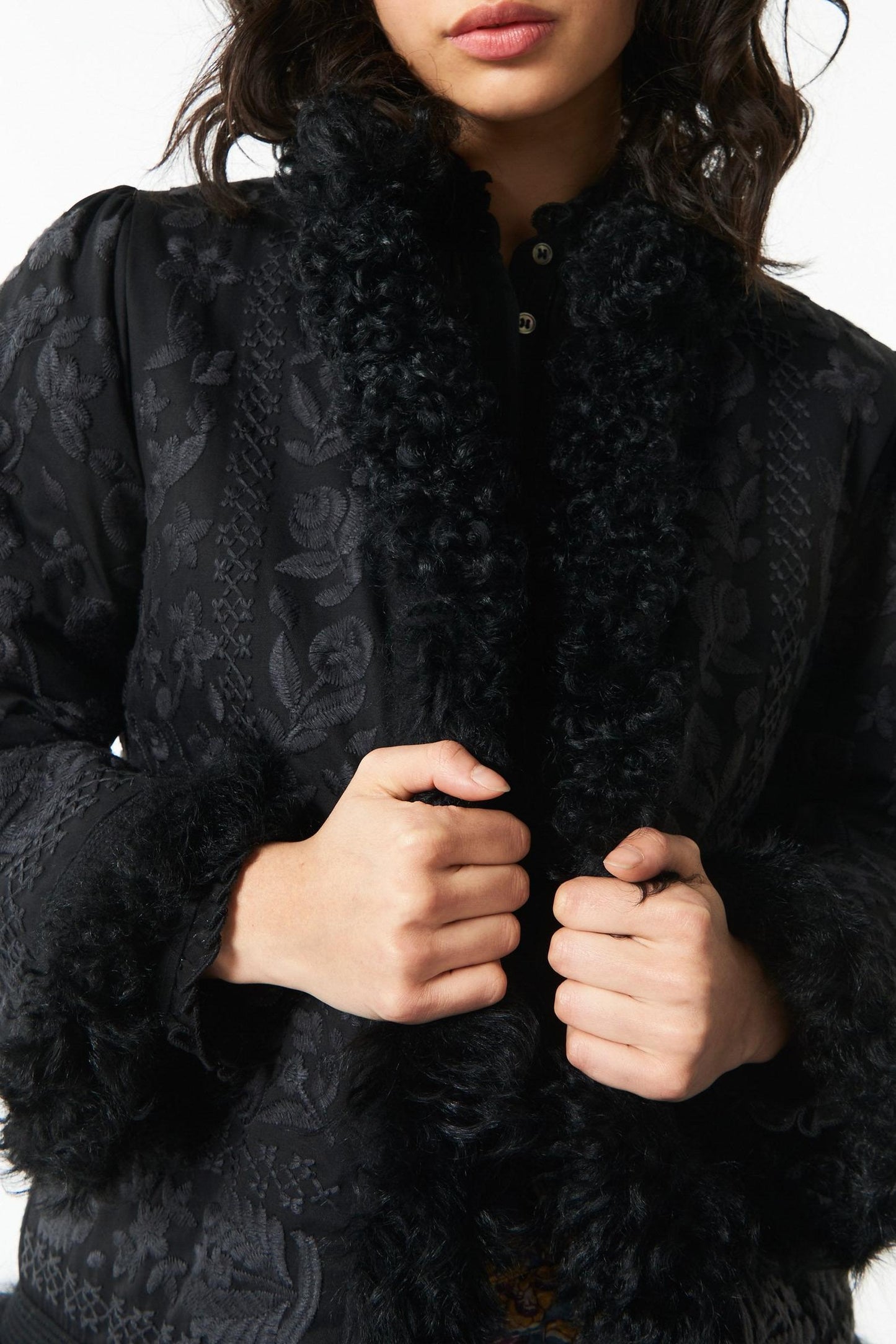 Huga fur jacket - Black