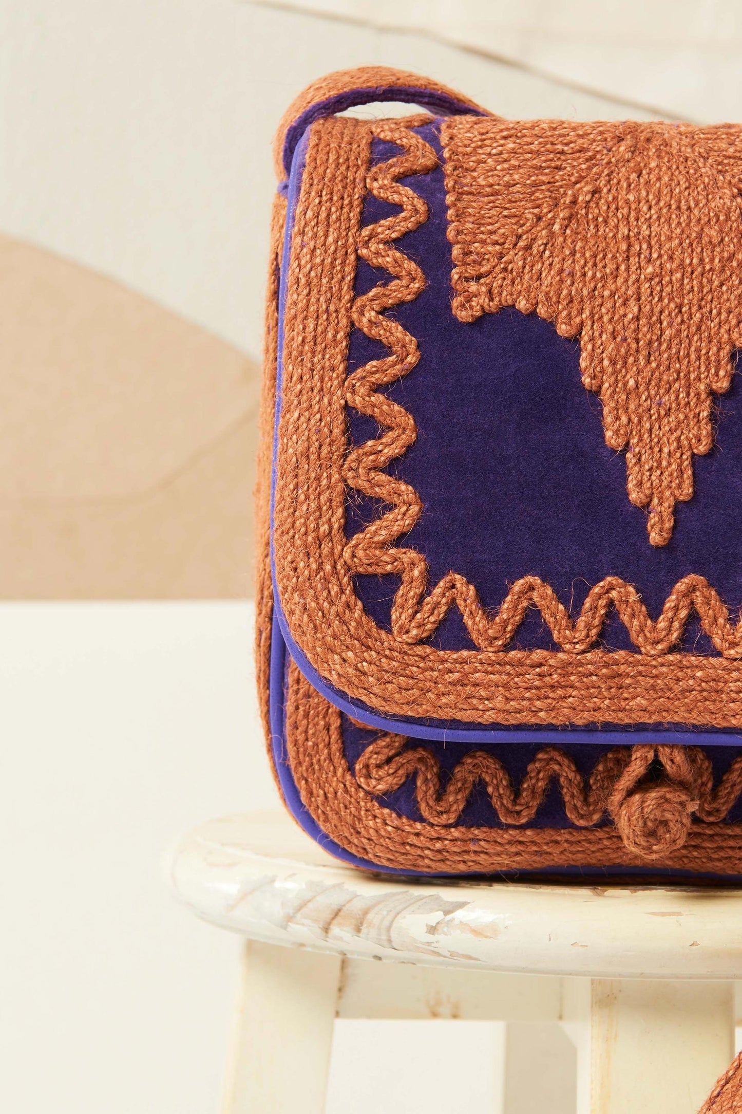 Hector small velvet bag - Purple