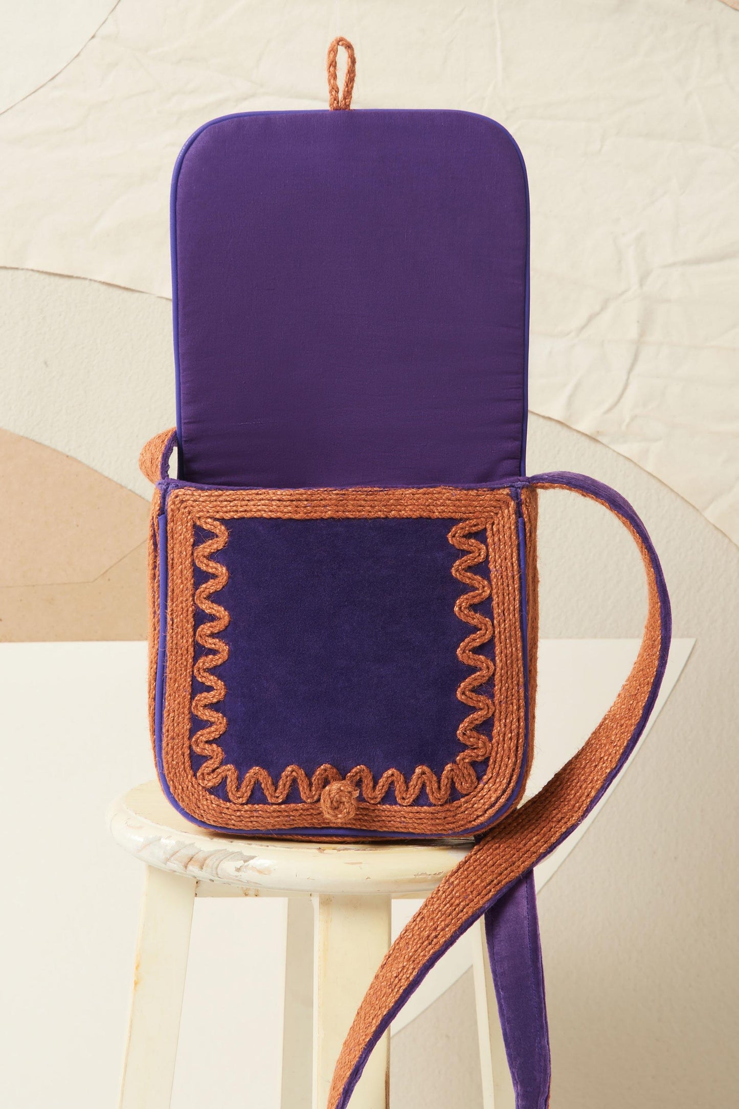 Hector small velvet bag - Purple