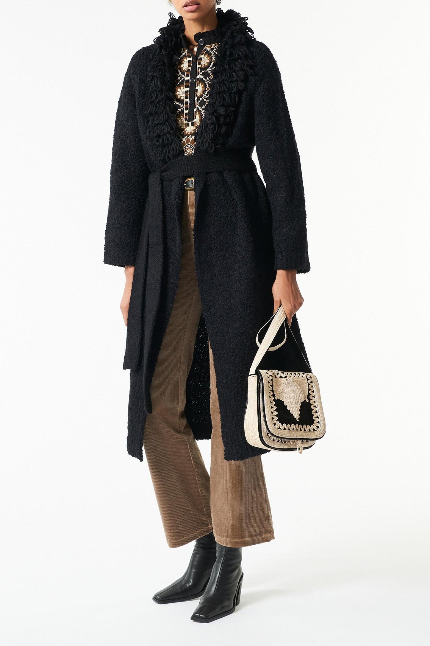 Hector small velvet bag - Black