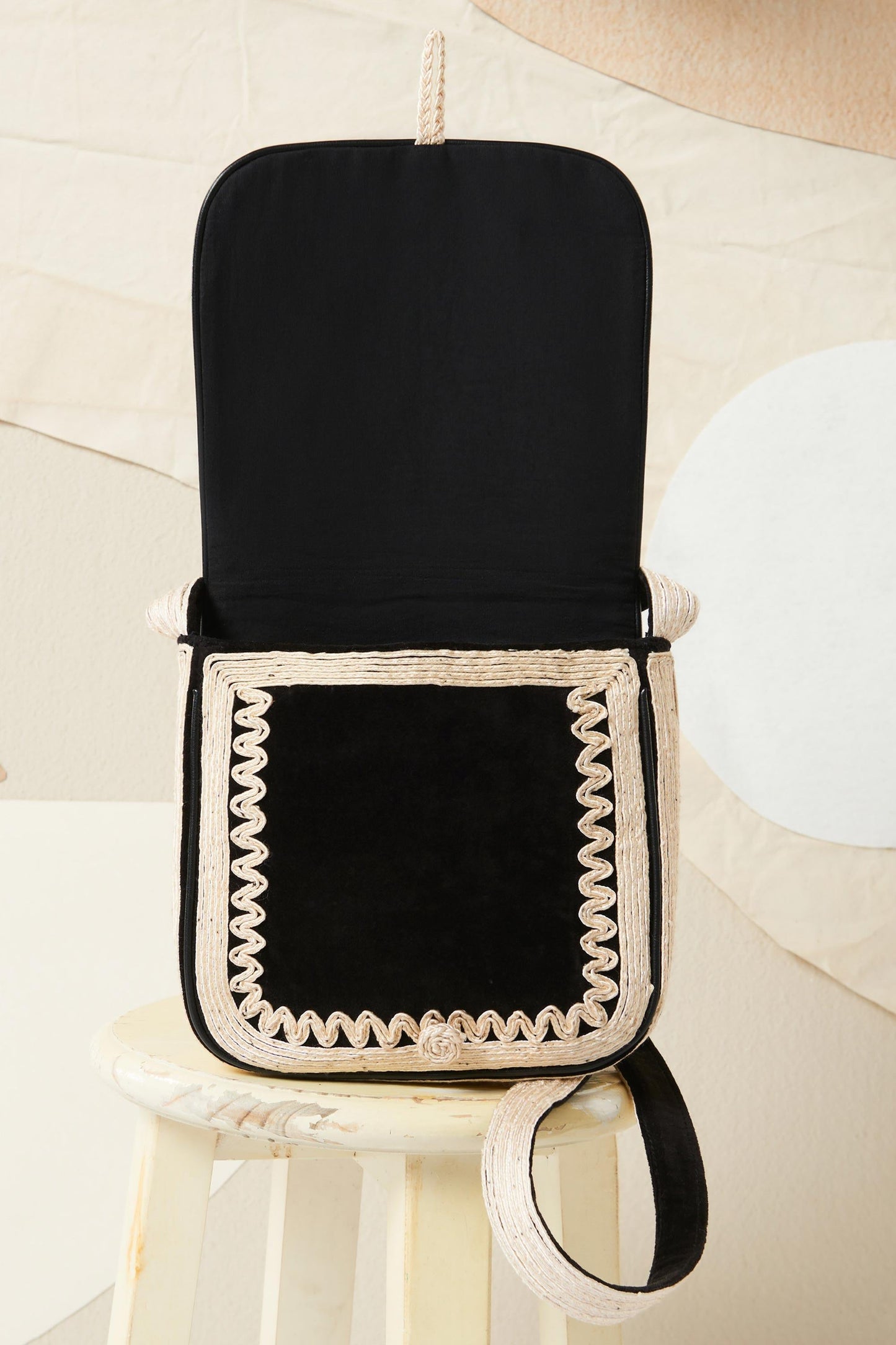 Hector small velvet bag - Black