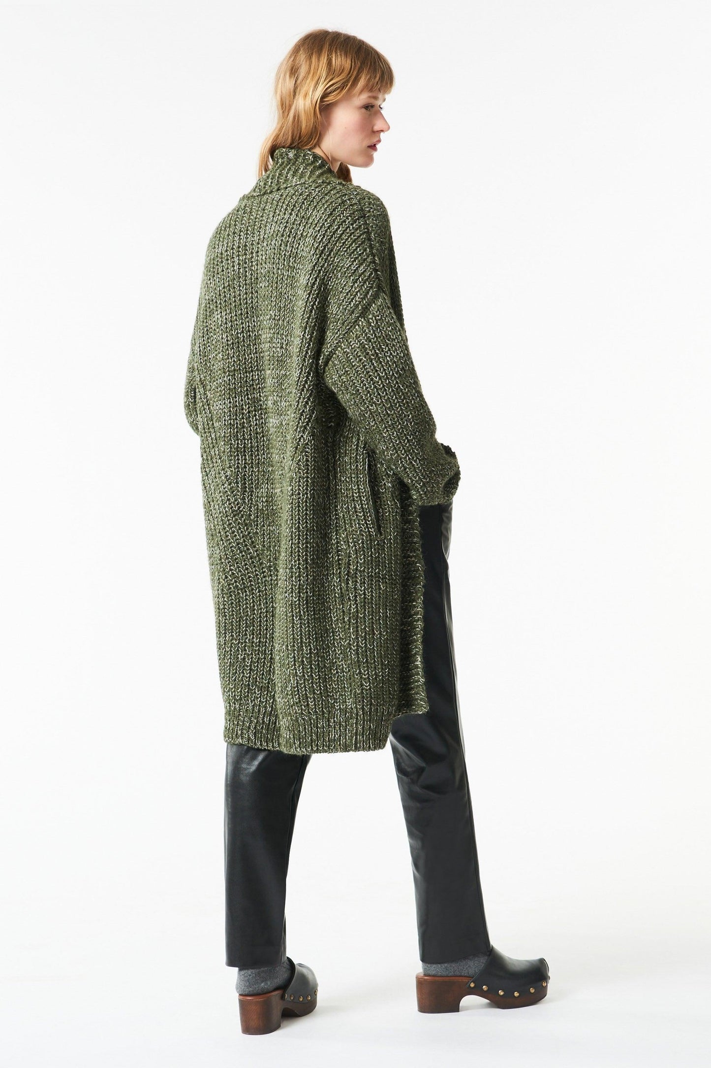 Harry long alpaca jacket - Khaki