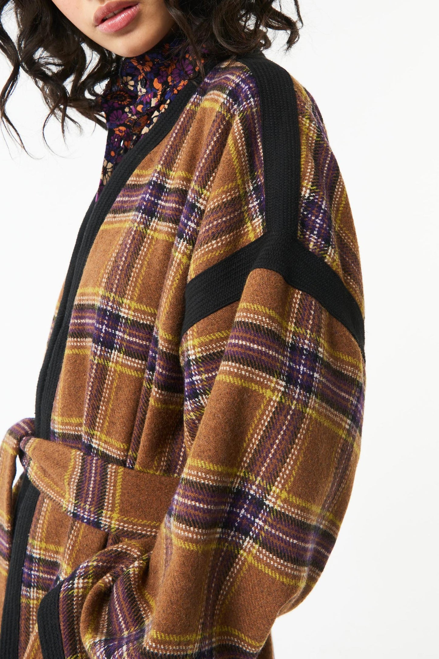 Haro long belted coat - Camel