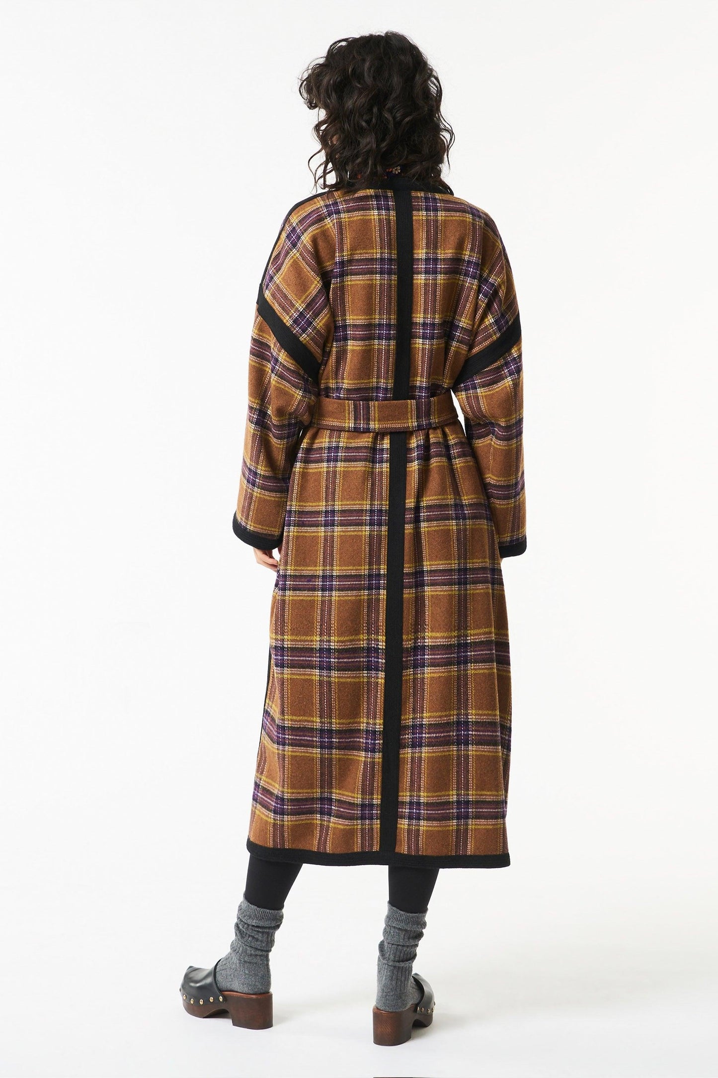 Haro long belted coat - Camel
