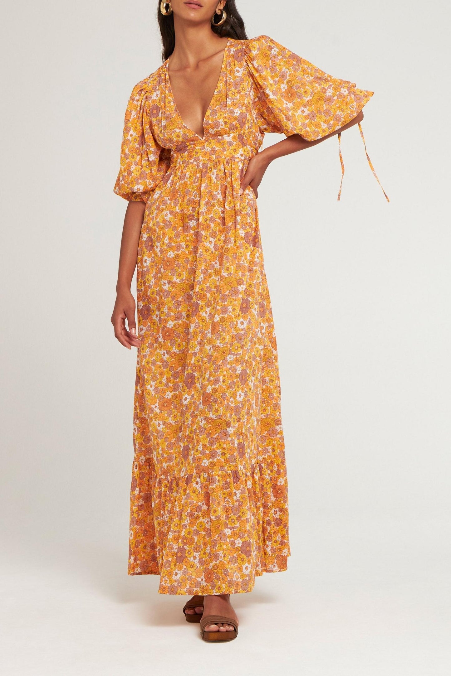 Robe longue Marty orange