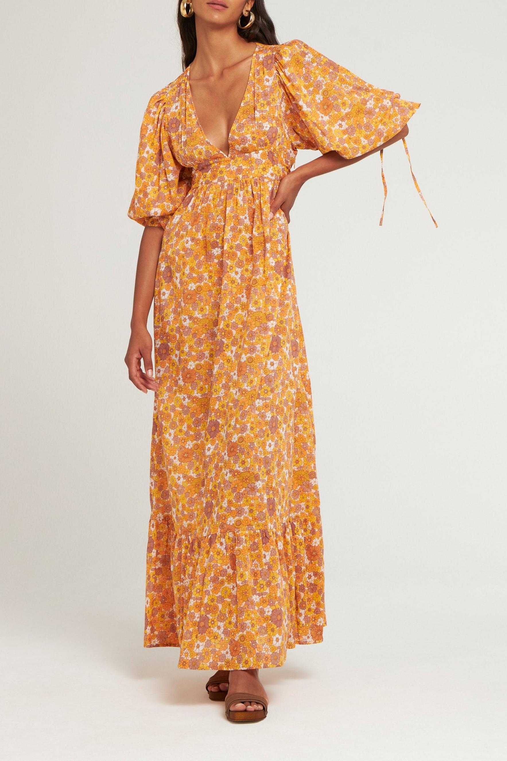 Robe longue Marty orange