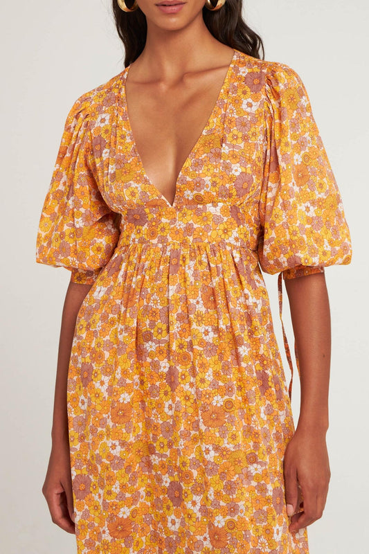 Robe longue Marty orange