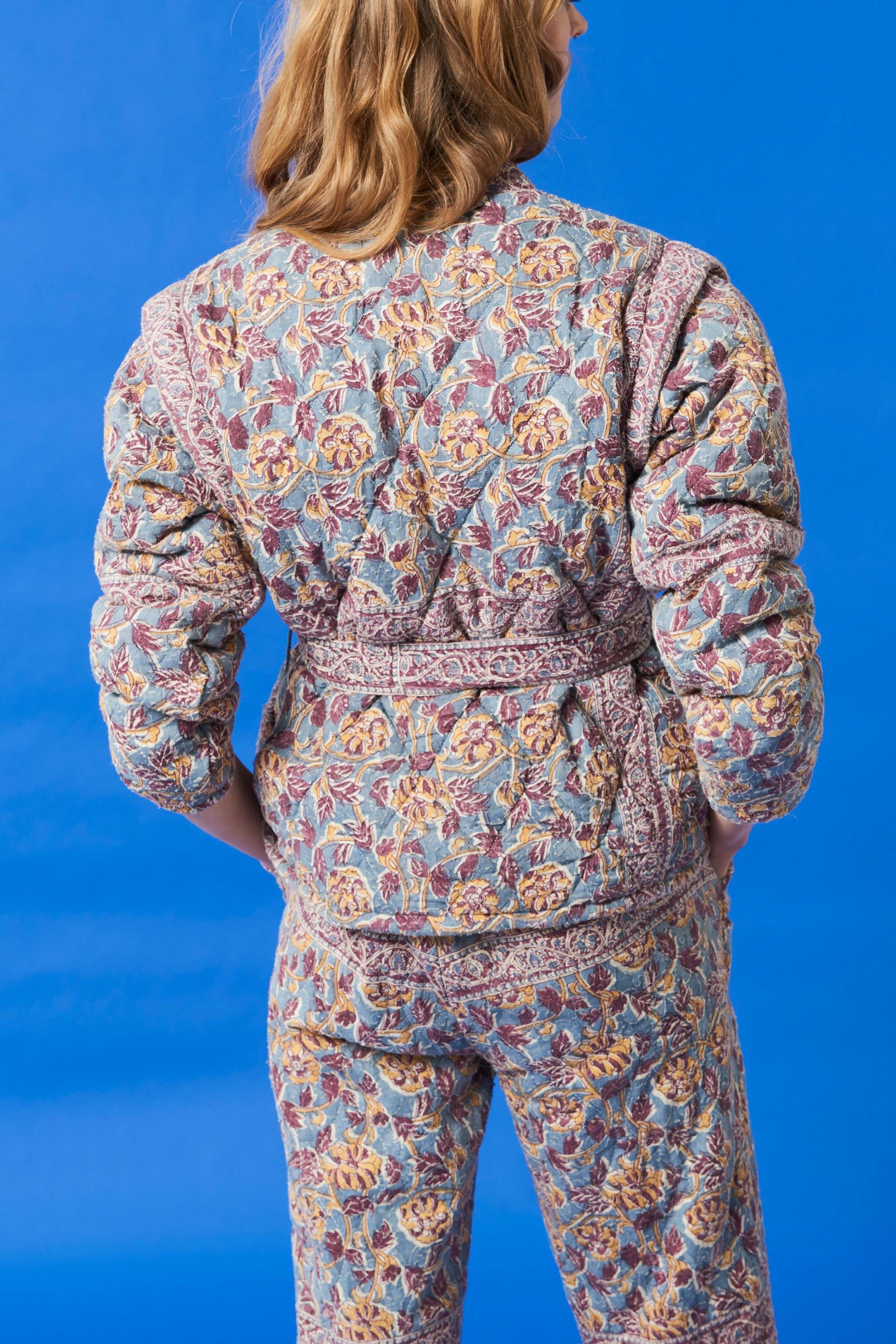 Fanny printed quilted pants - Blue