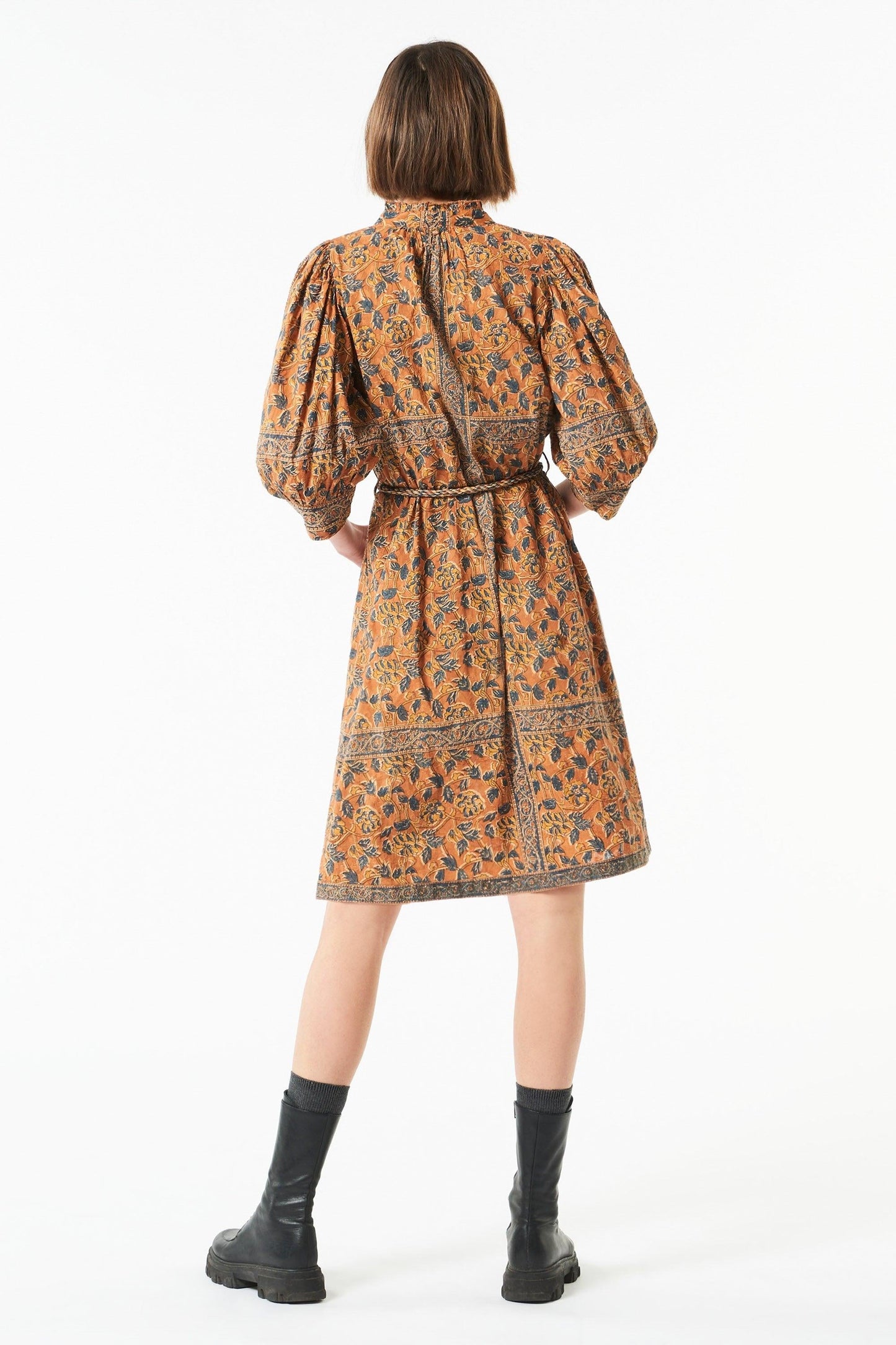 Fanny printed dress - Camel