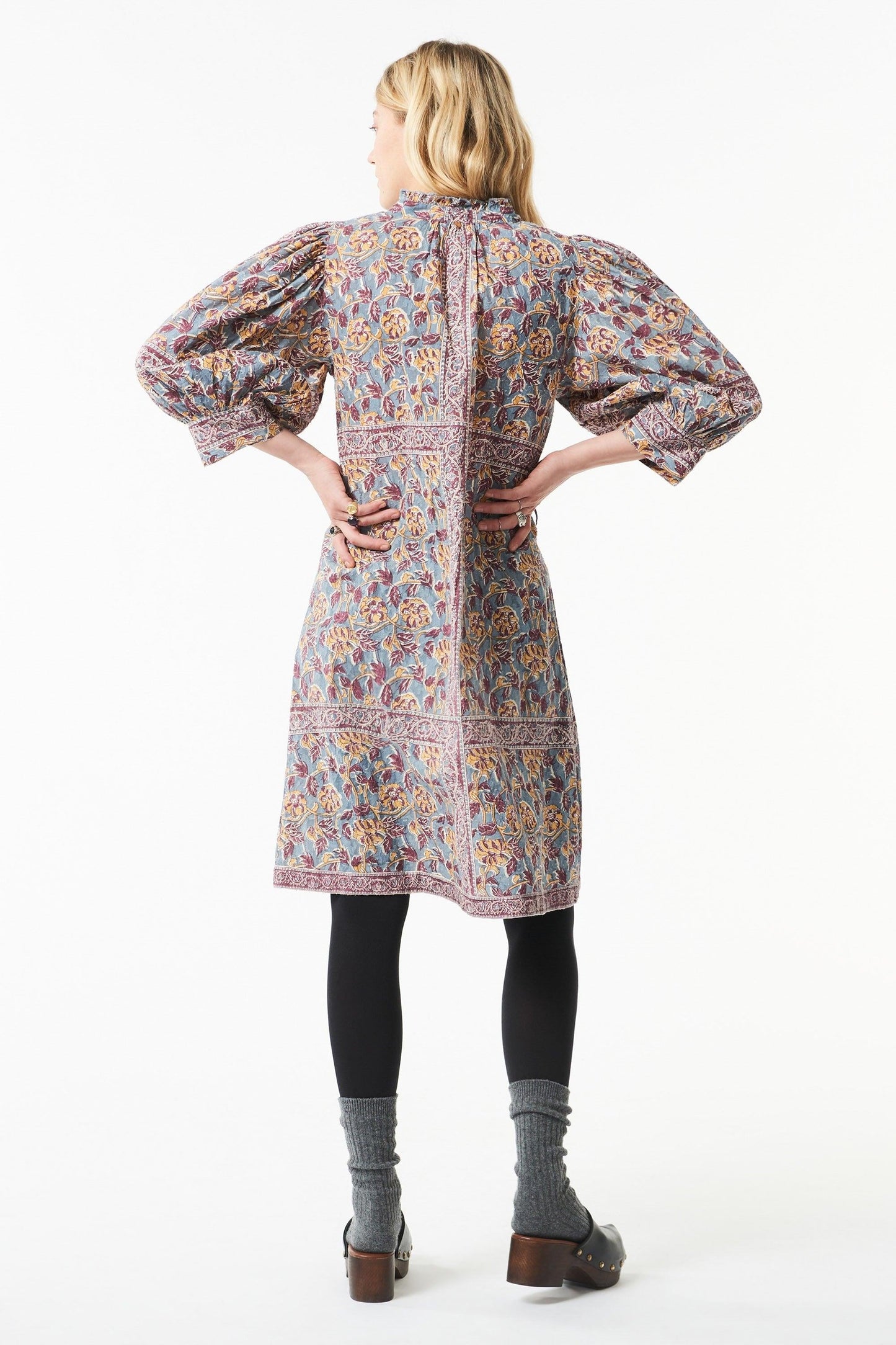 Fanny printed dress - Blue