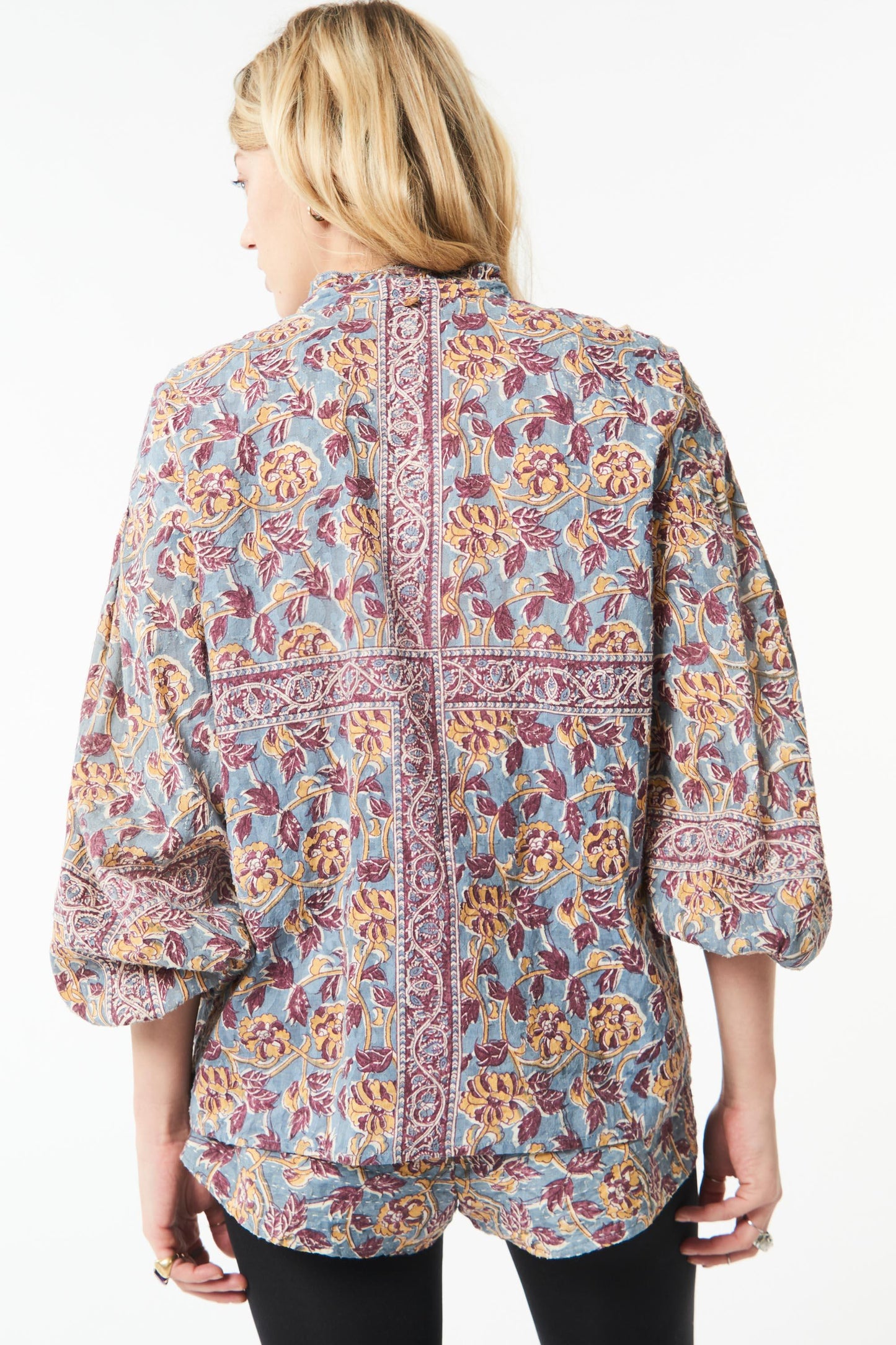 Fanny printed fluid blouse - Blue