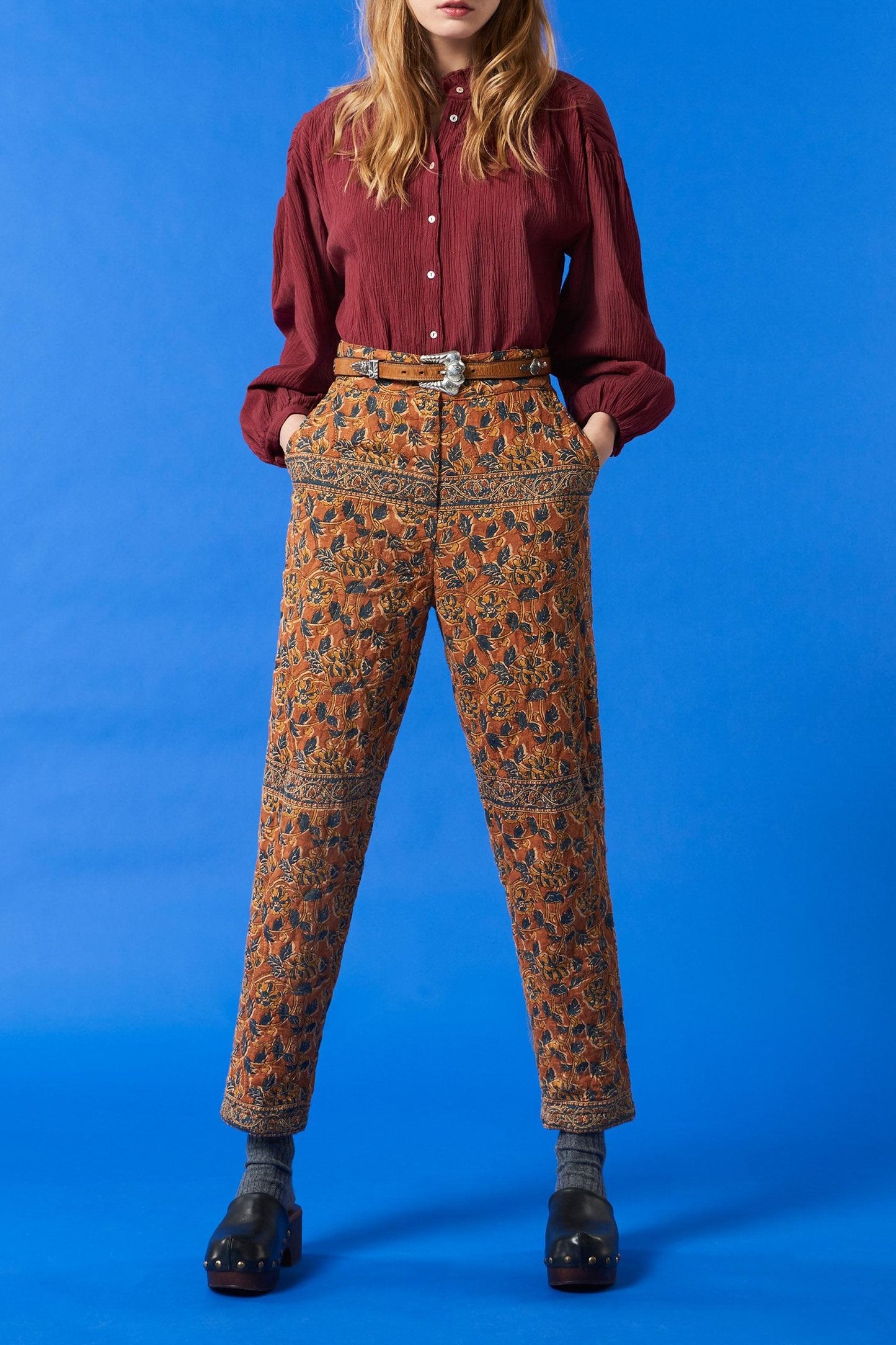 Eugenie blouse - Rust