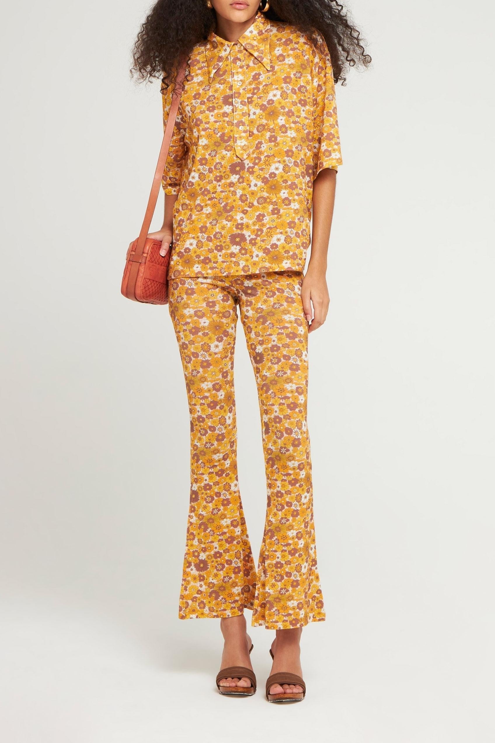 Polo imprimé Martini marron