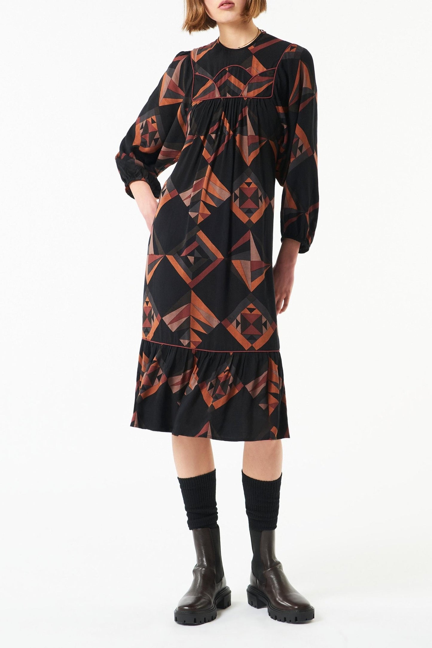 Delphine printed dress
