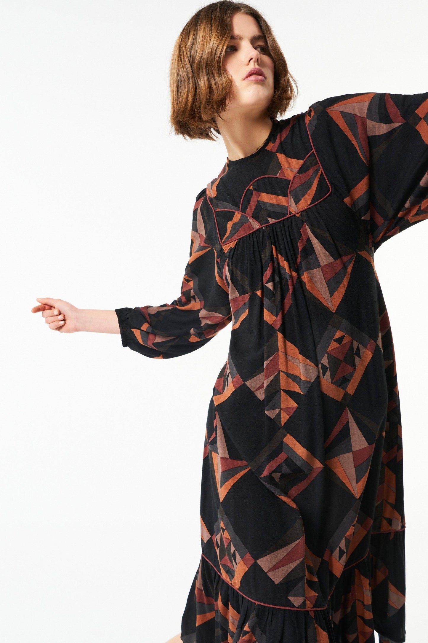 Delphine printed dress