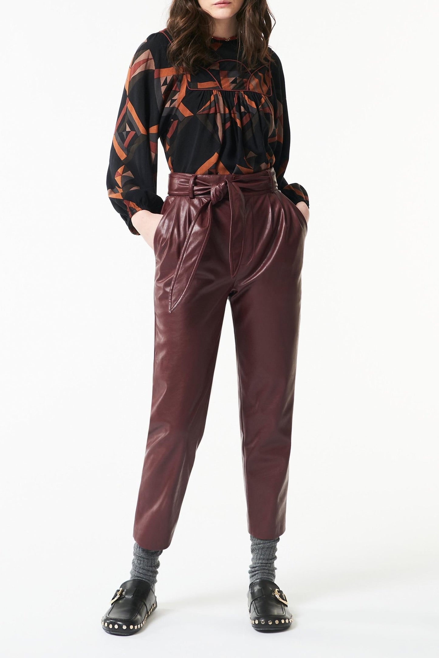 Delphine printed blouse