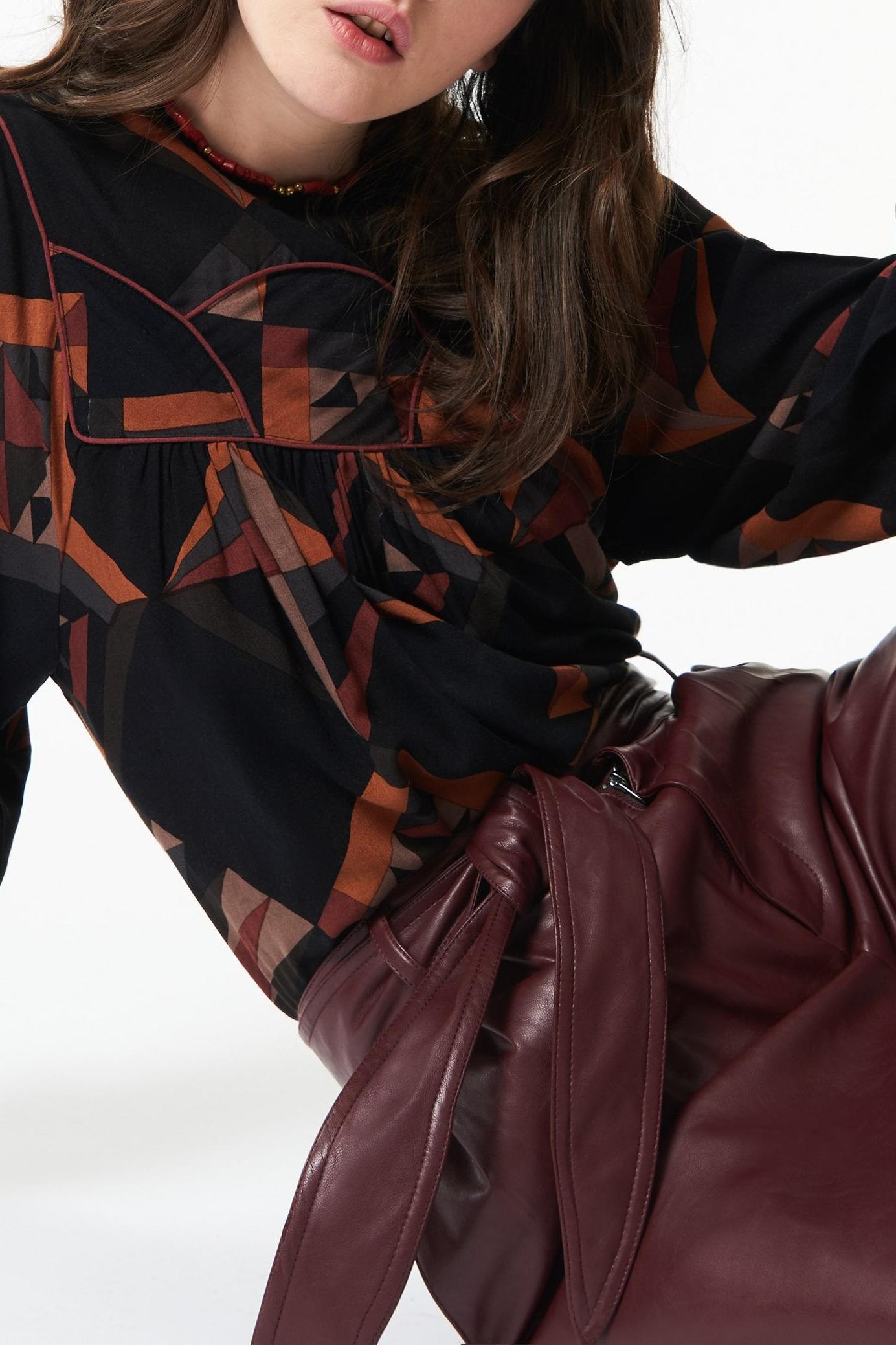Delphine printed blouse