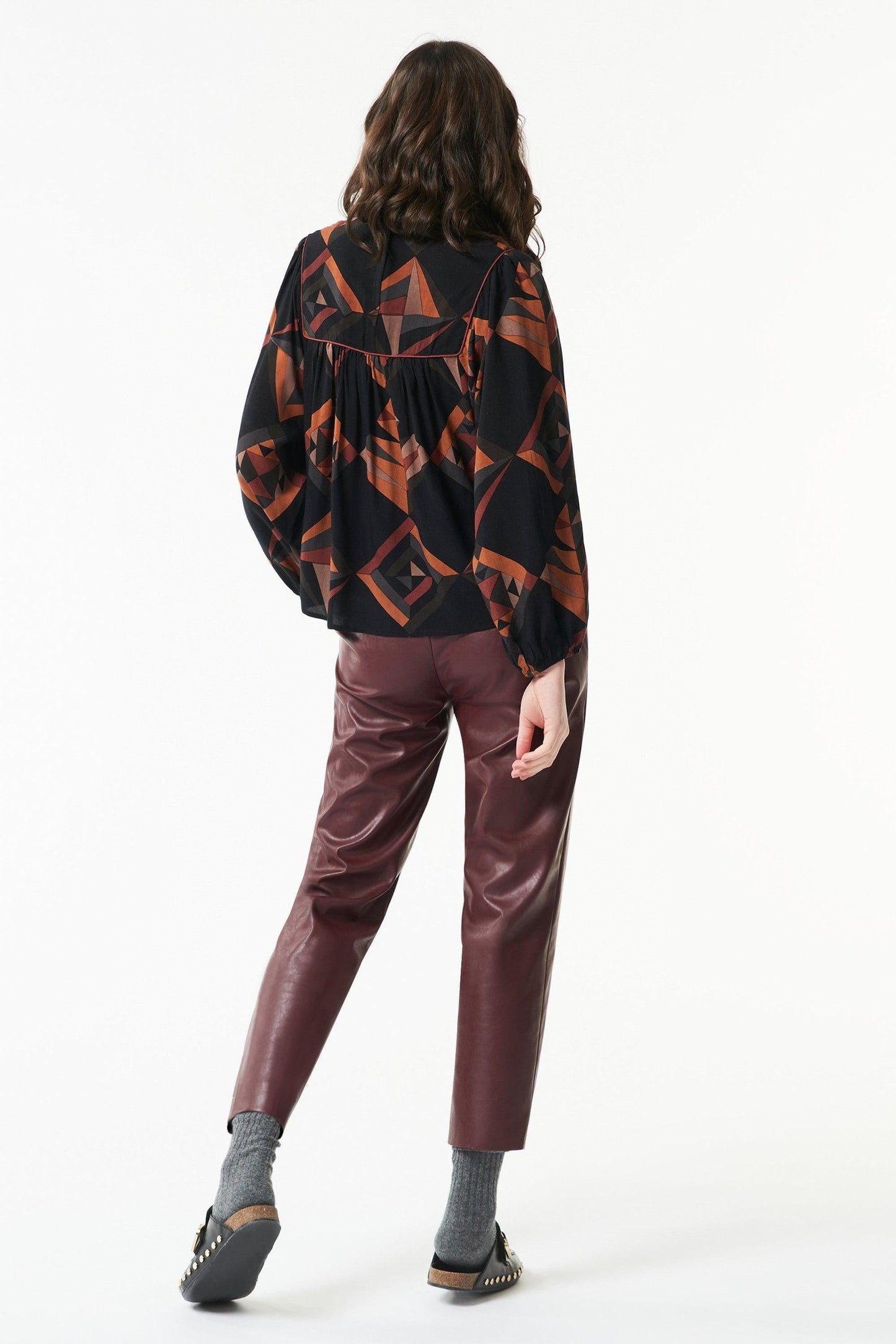 Delphine printed blouse