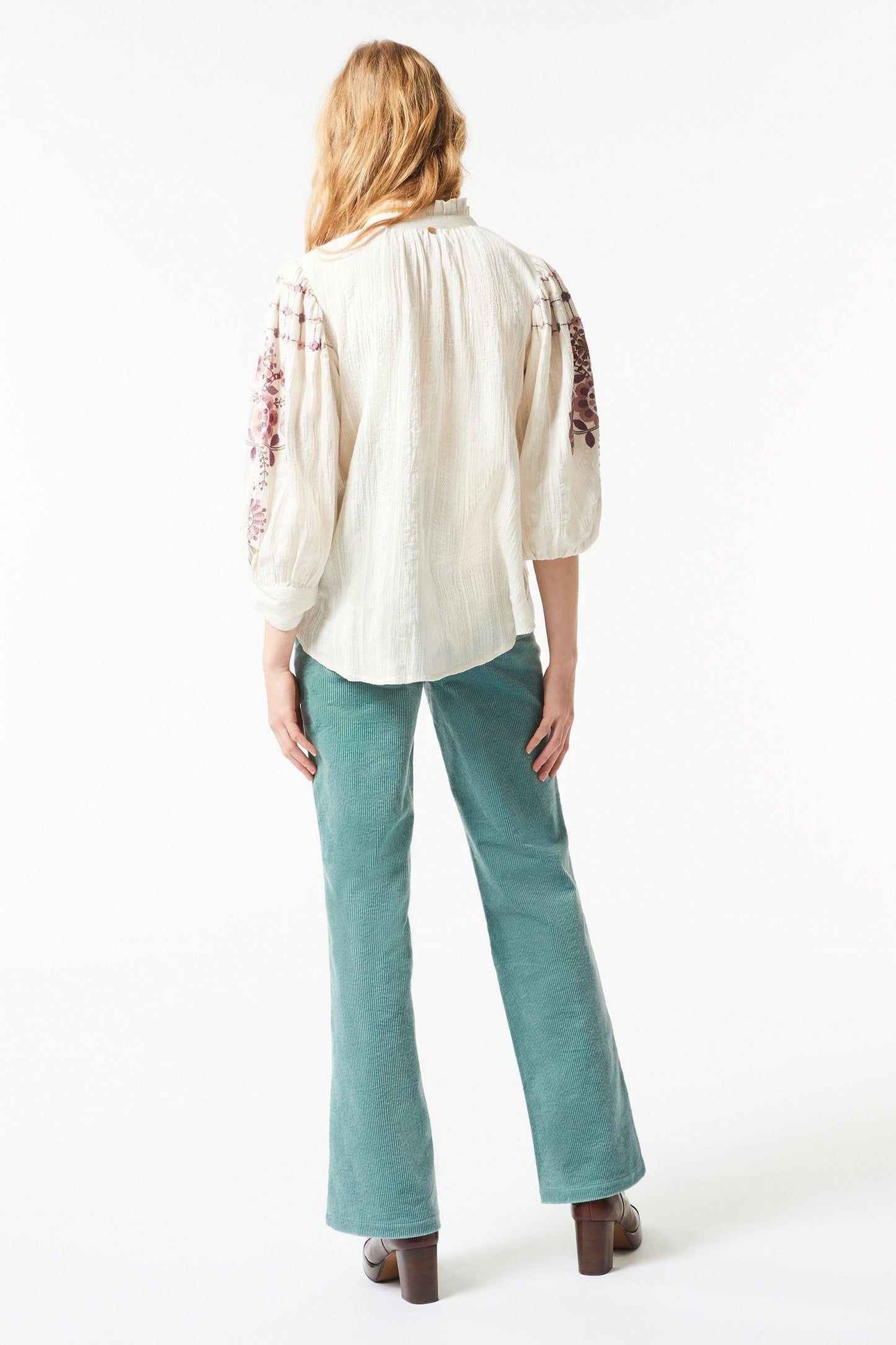 Cami Embroidered Blouse - Cream