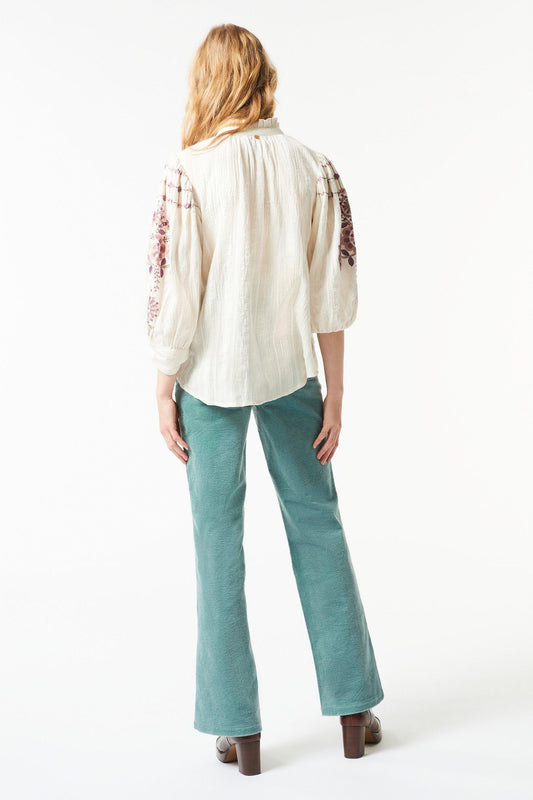 Cami Embroidered Blouse - Cream