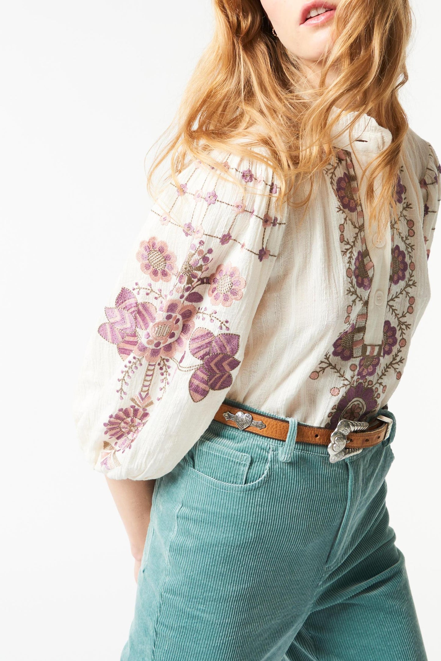 Cami Embroidered Blouse - Cream