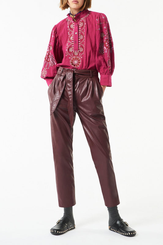 Cami embroidered blouse - Berry