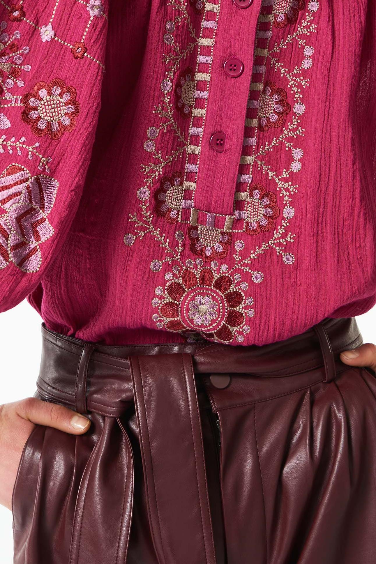 Cami embroidered blouse - Berry