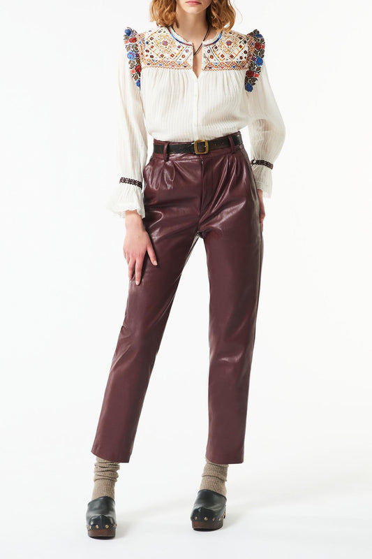 Bernadette embroidered shirt - Cream